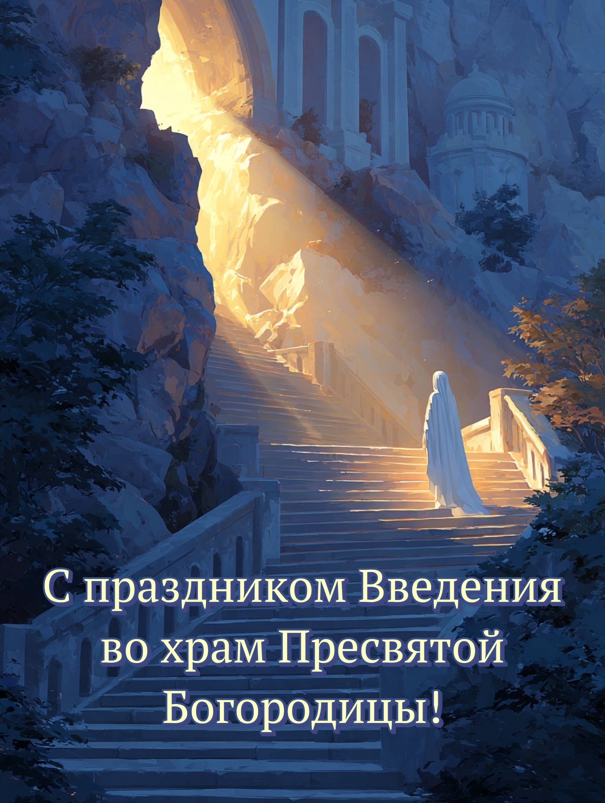 Открытка с Введением во храм Богородицы