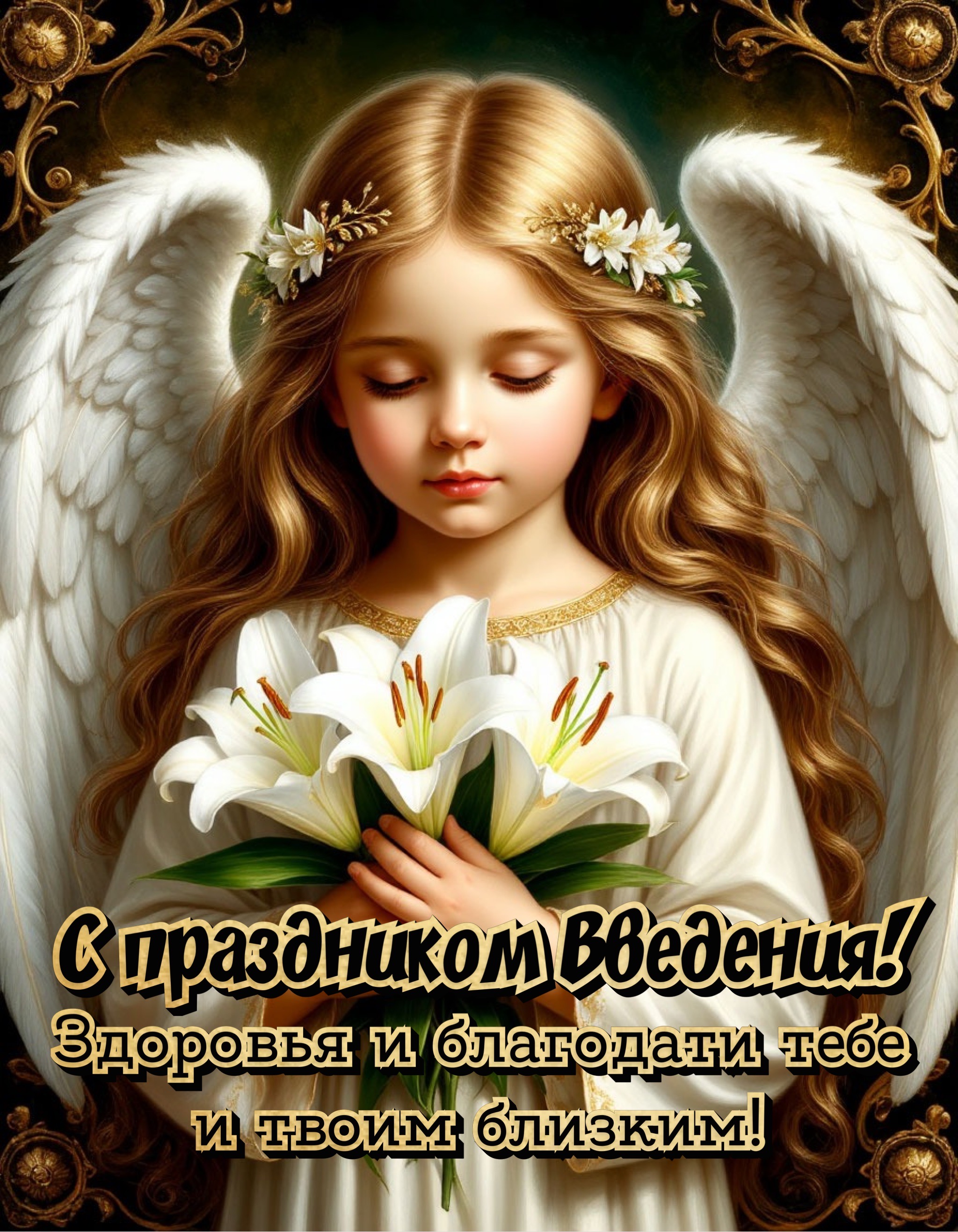 Открытка с Введением во храм Богородицы