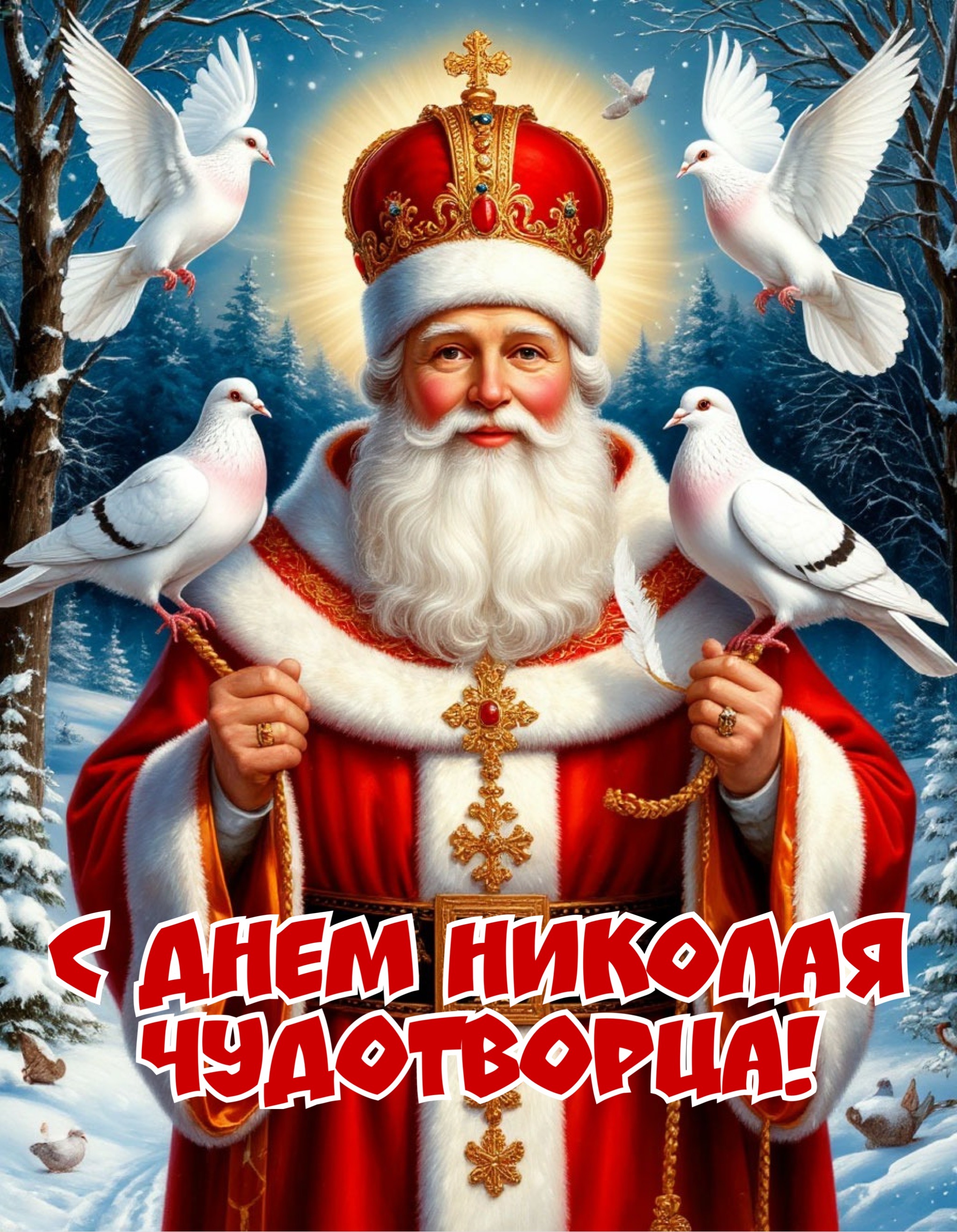 Открытка с Днем Николая Чудотворца