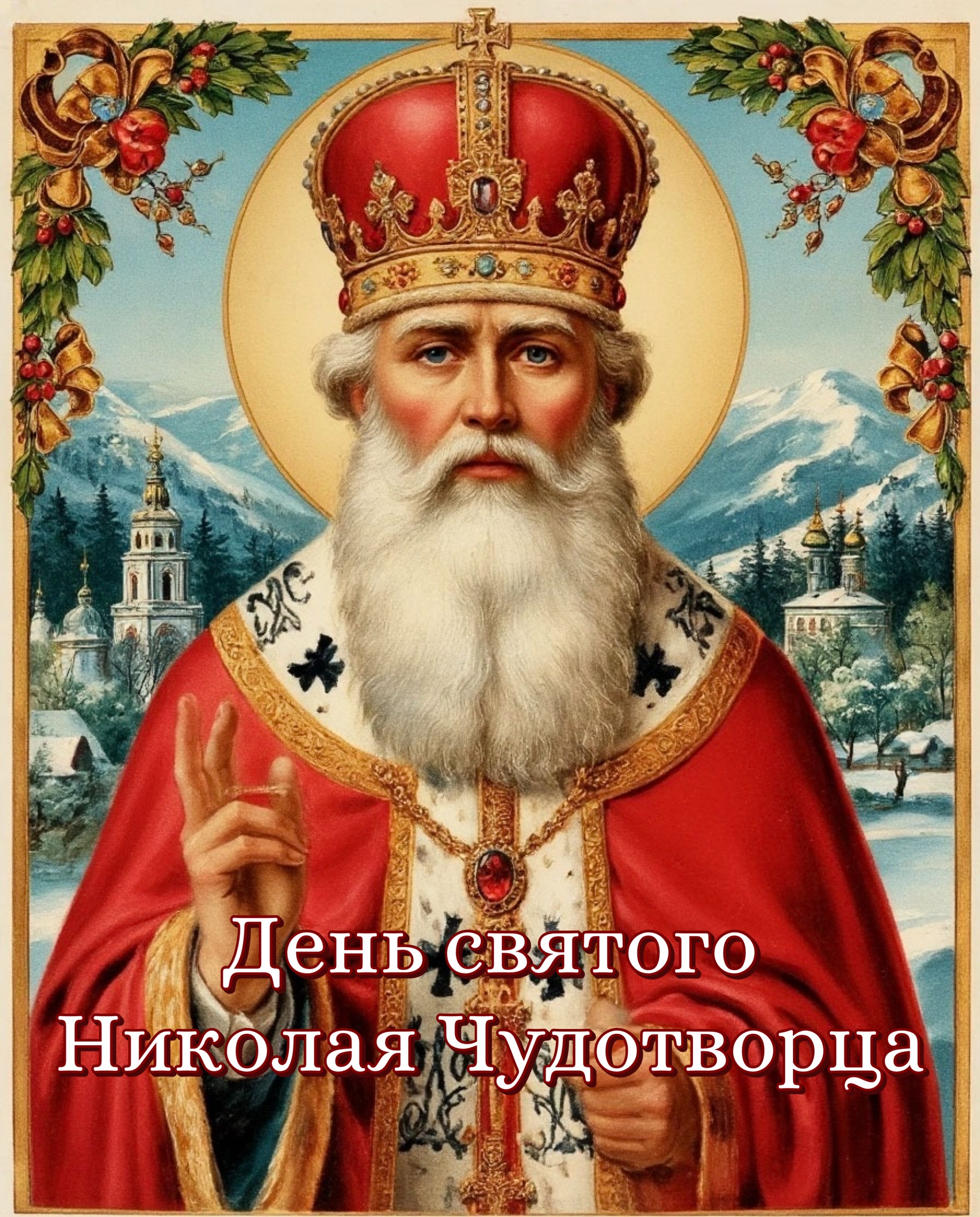 Открытка с Днем Николая Чудотворца