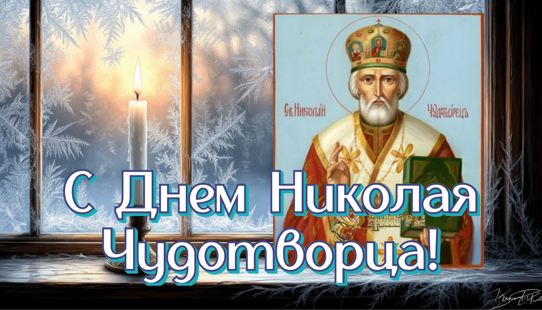 Открытка с Днем Николая Чудотворца