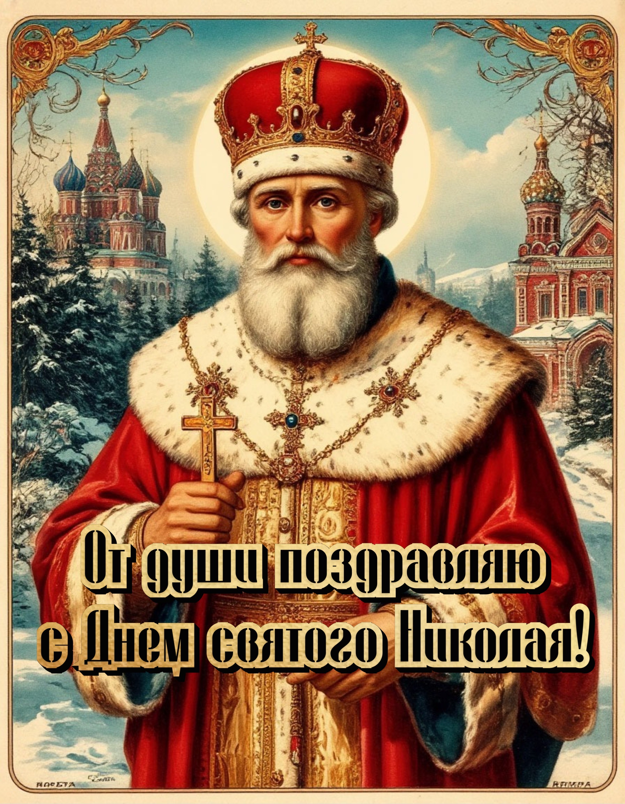 Открытка с Днем Николая Чудотворца