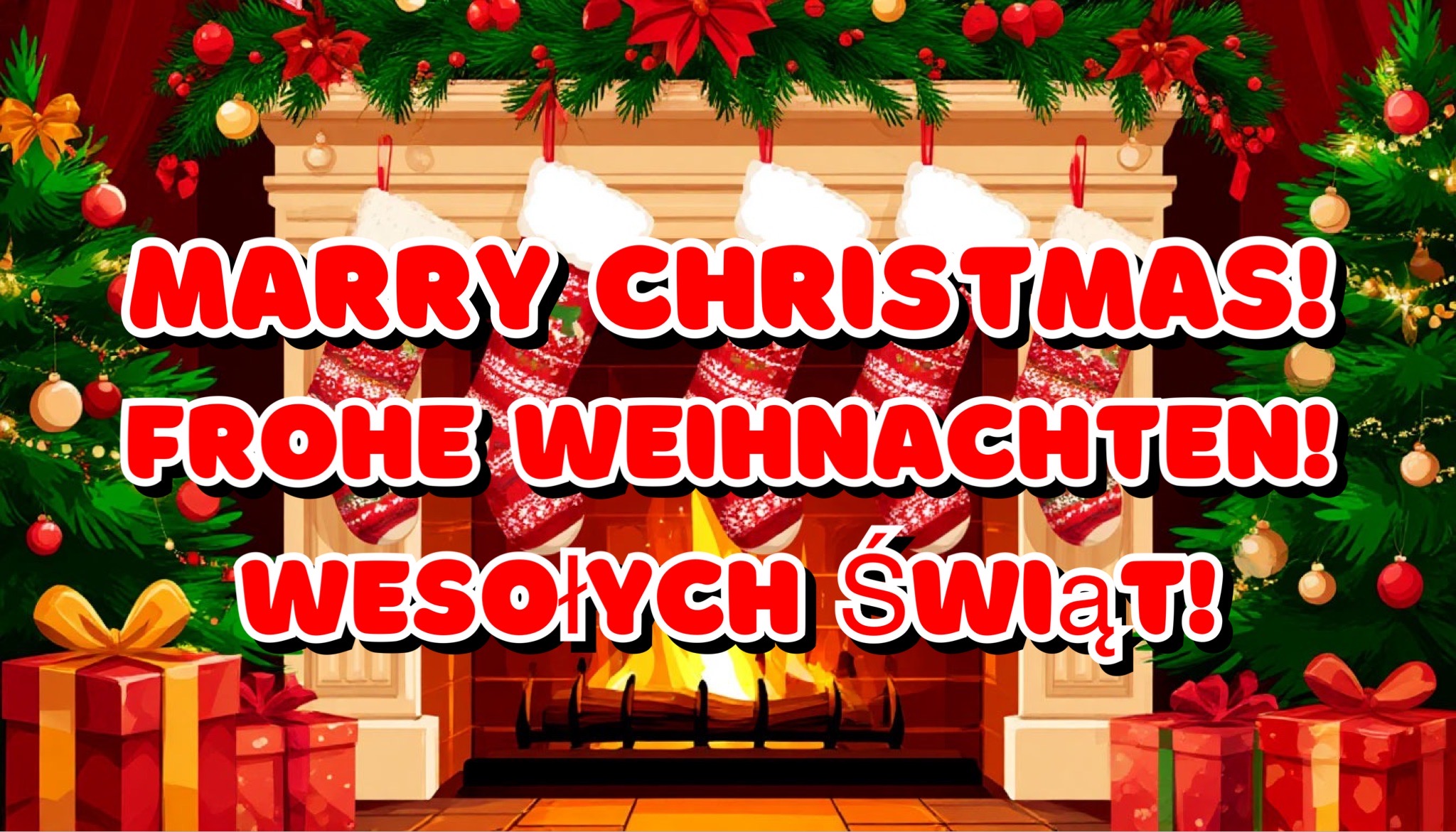 Открытка с католическим Рождеством