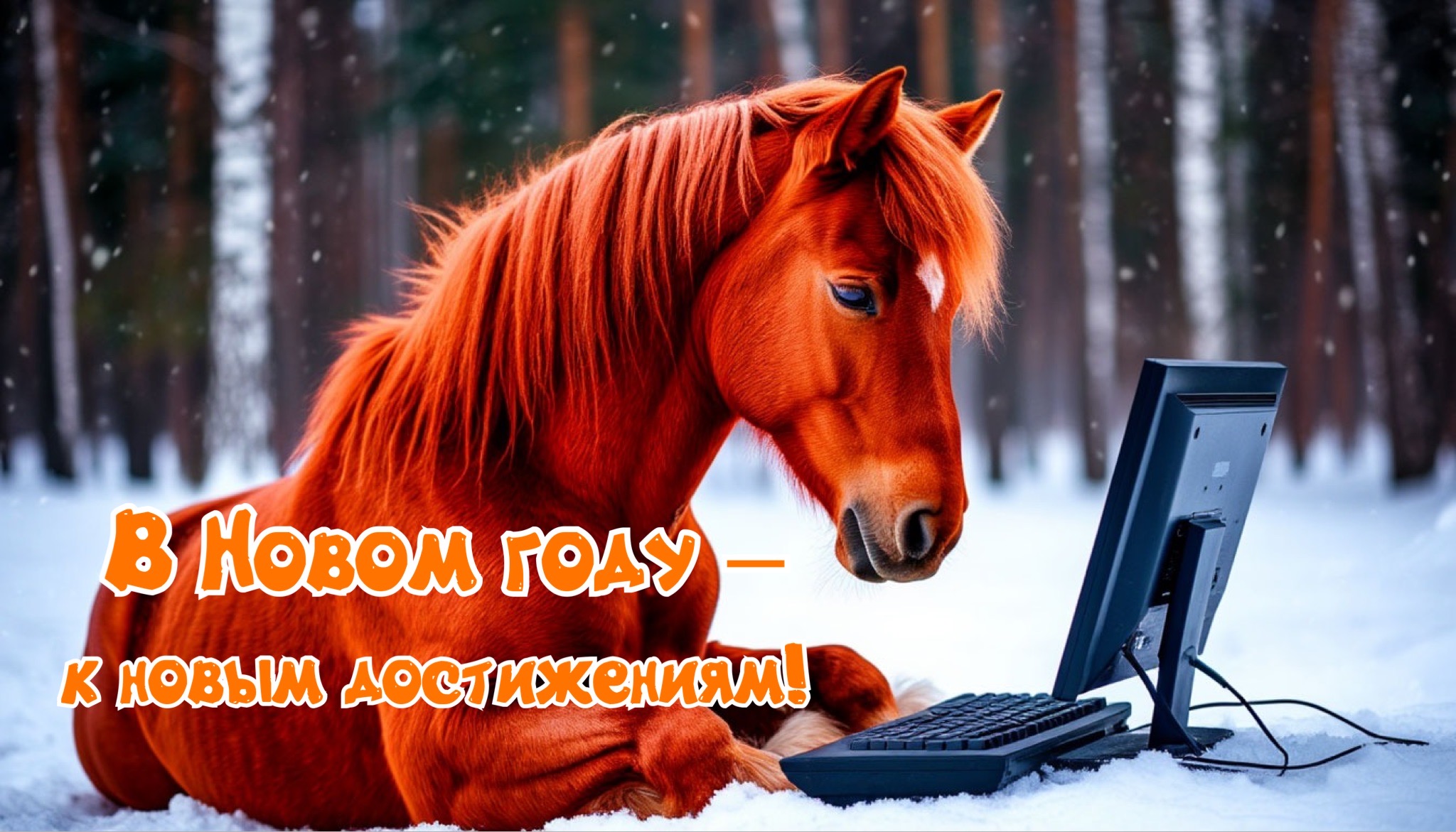 Открытка с Новым годом 2026