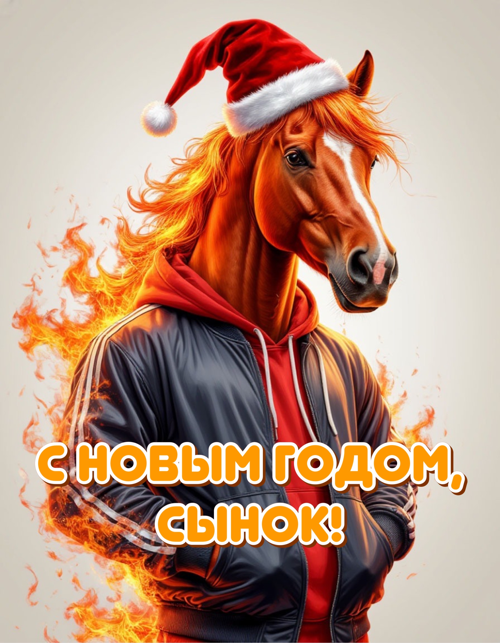 Открытка с Новым годом 2026