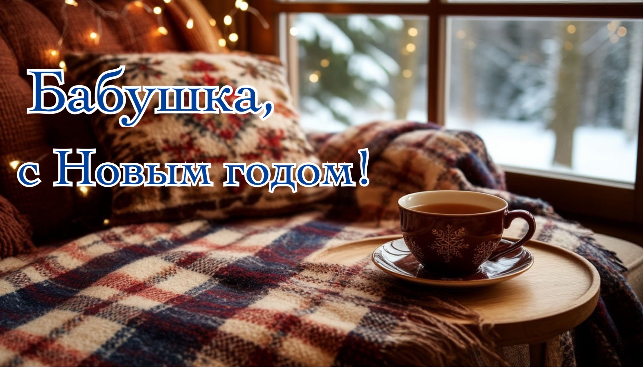 Открытка с Новым годом 2026