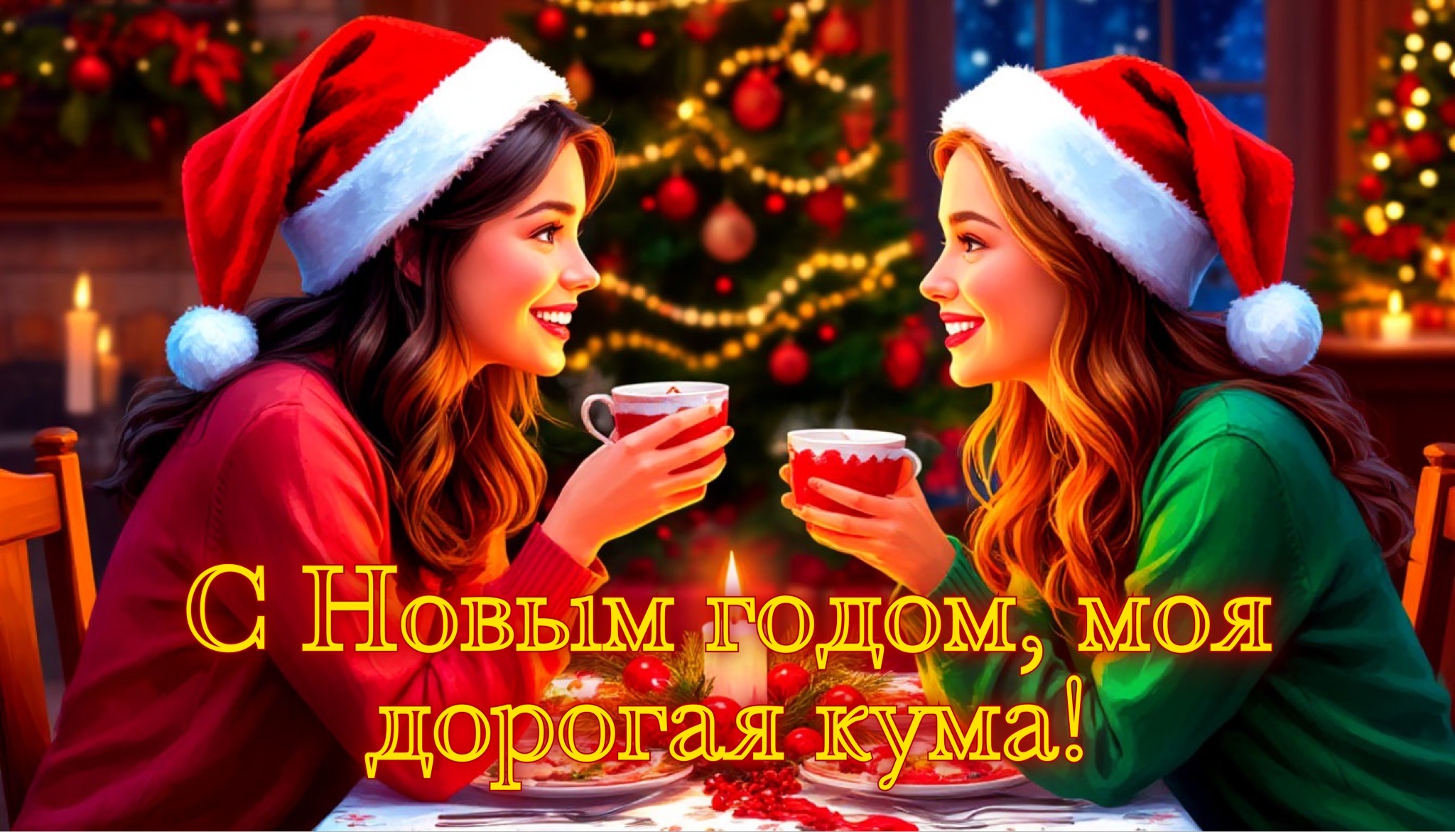 Открытки с Новым годом 2026 для семьи