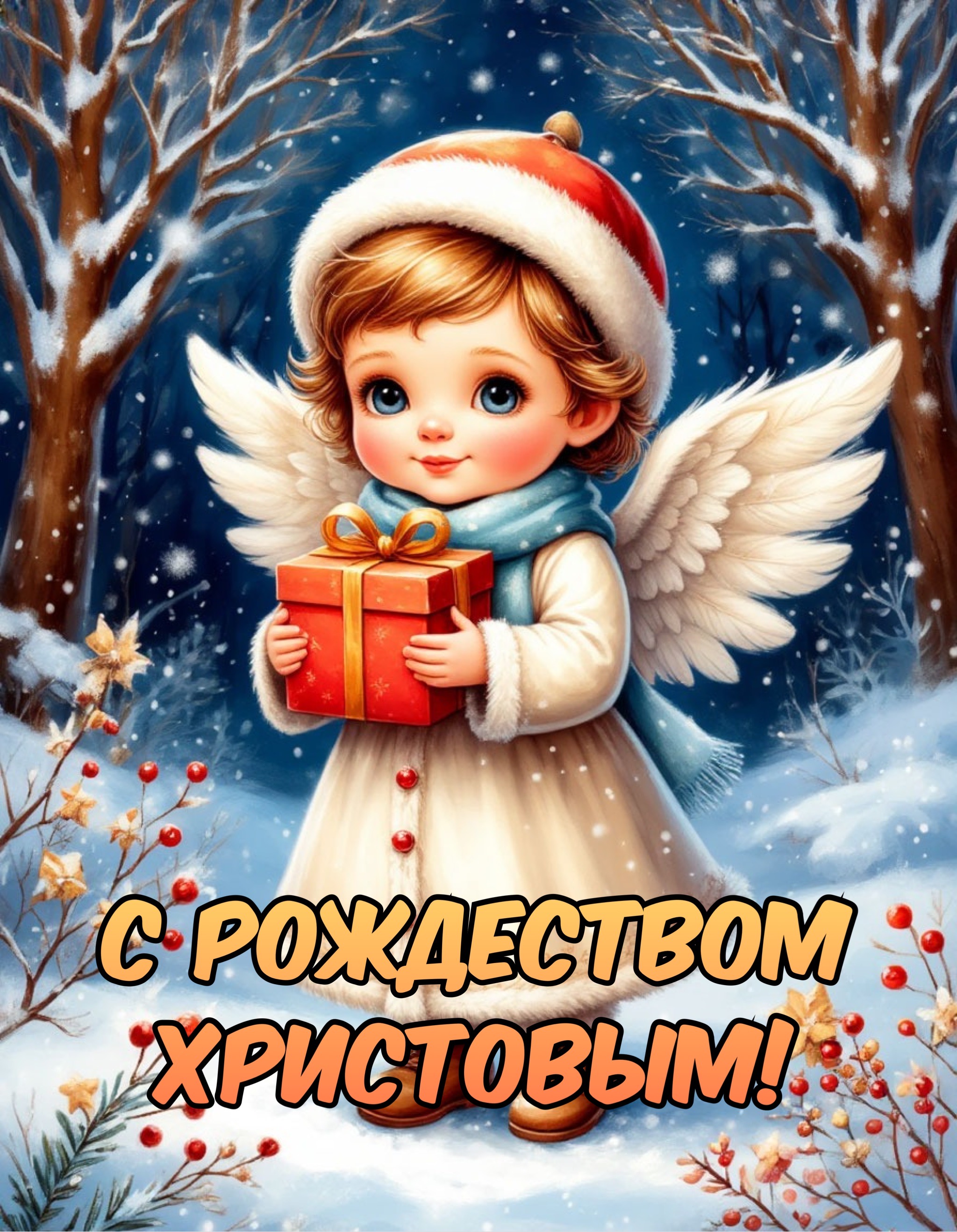 Открытка с Рождеством Христовым