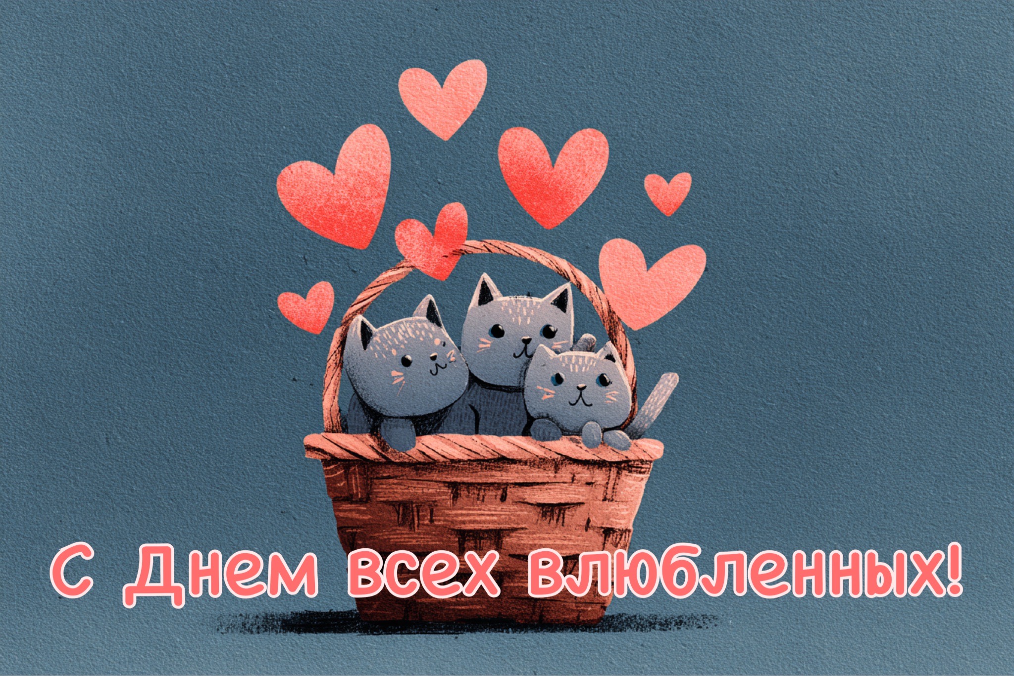 Открытка с Днем святого Валентина