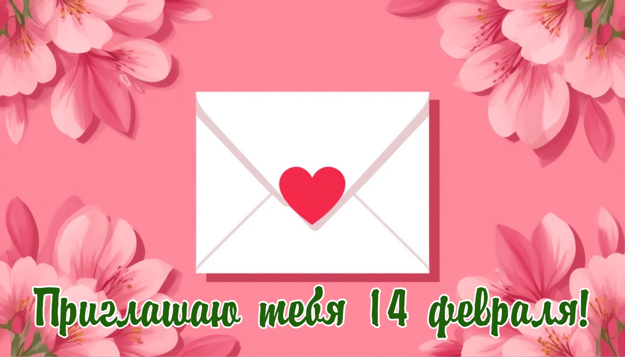 Открытка с Днем святого Валентина