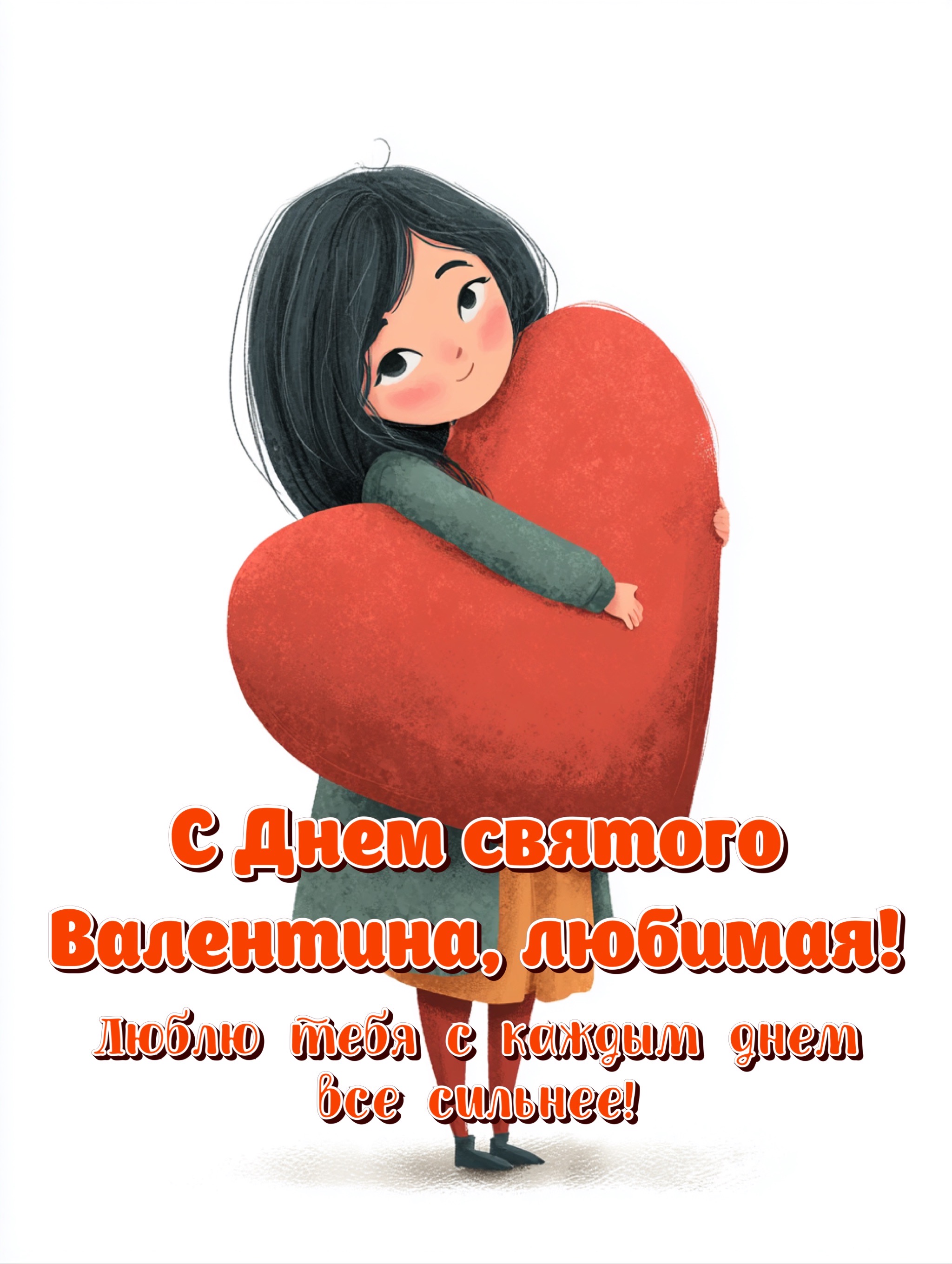 Открытка с Днем святого Валентина