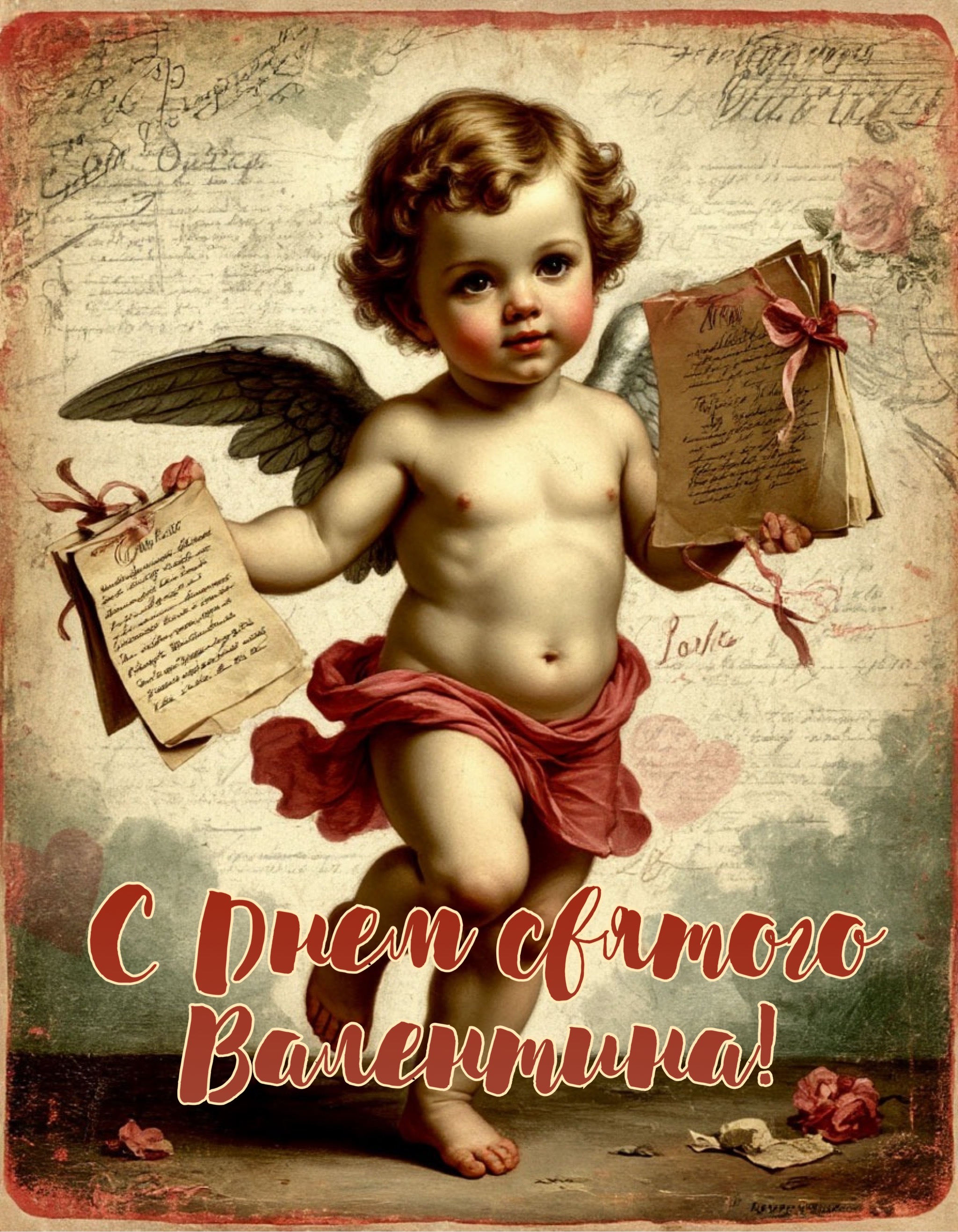 Открытка с Днем святого Валентина