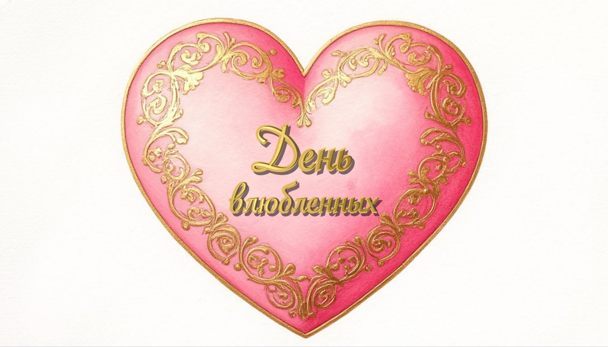 Открытка с Днем святого Валентина