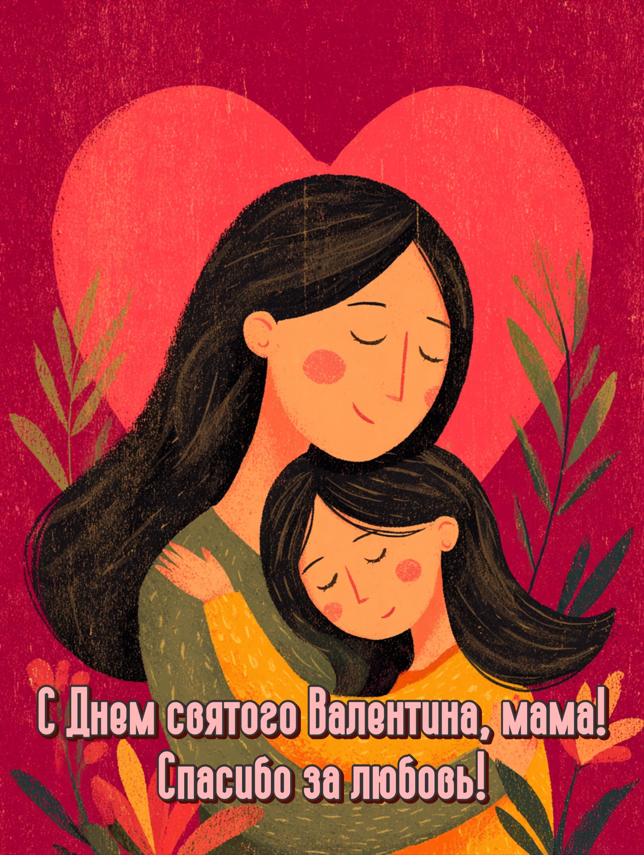 Открытка с Днем святого Валентина