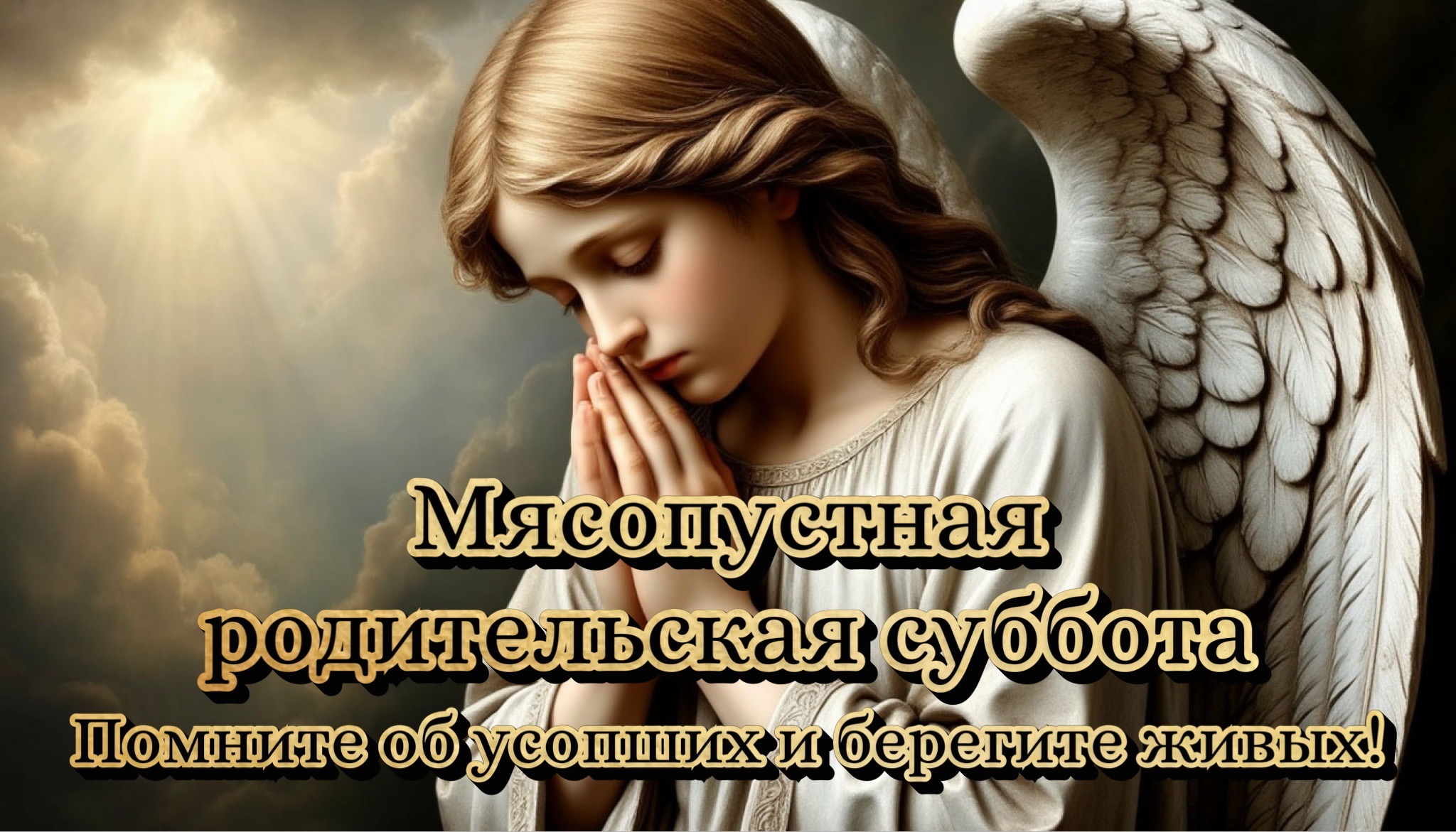 Открытка с Мясопустной родительской субботой