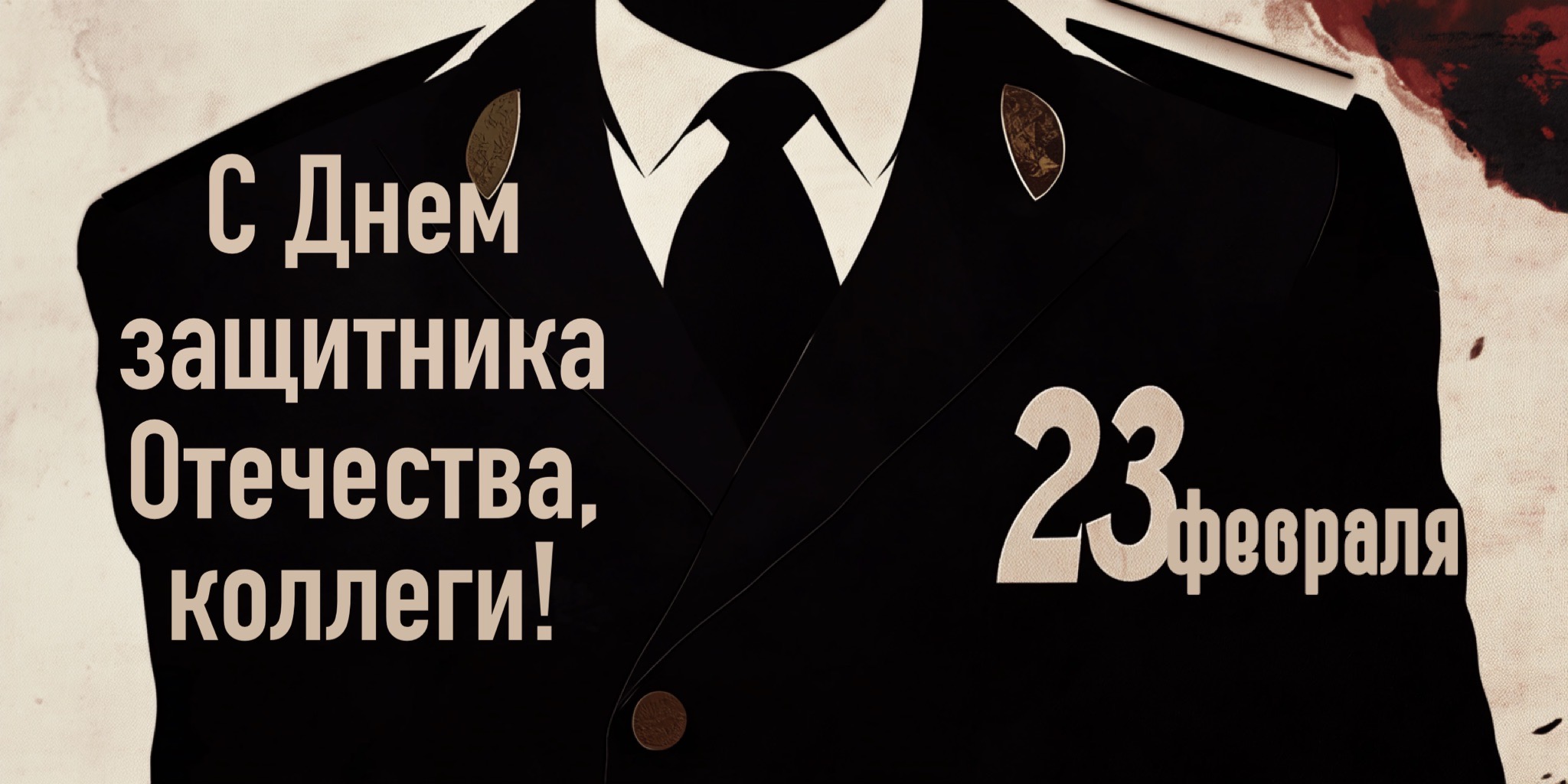 Открытка с 23 февраля для коллег