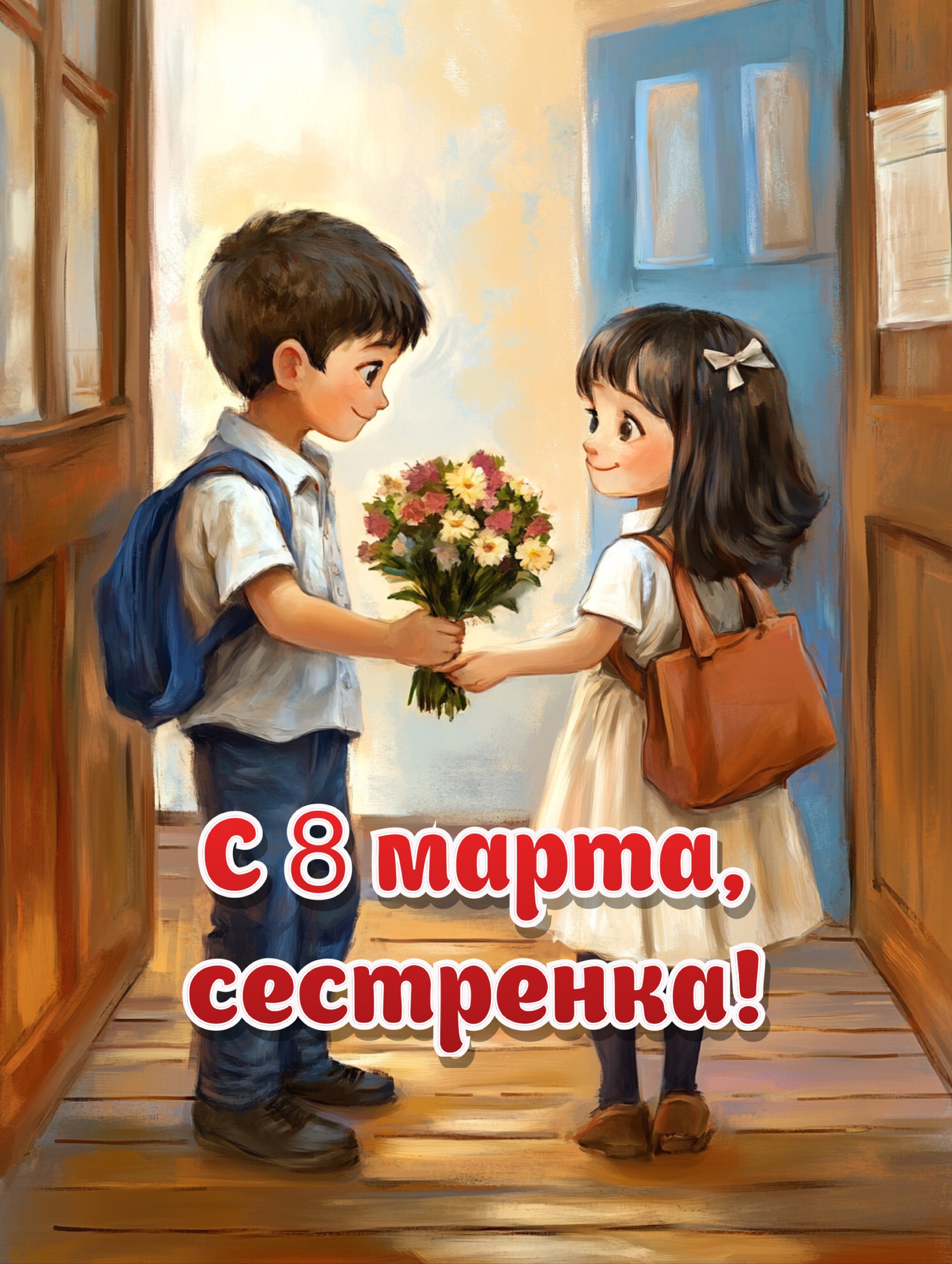 Открытка с 8 марта