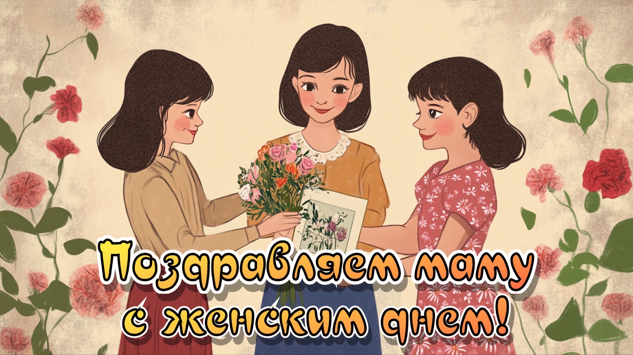 Открытка с 8 марта