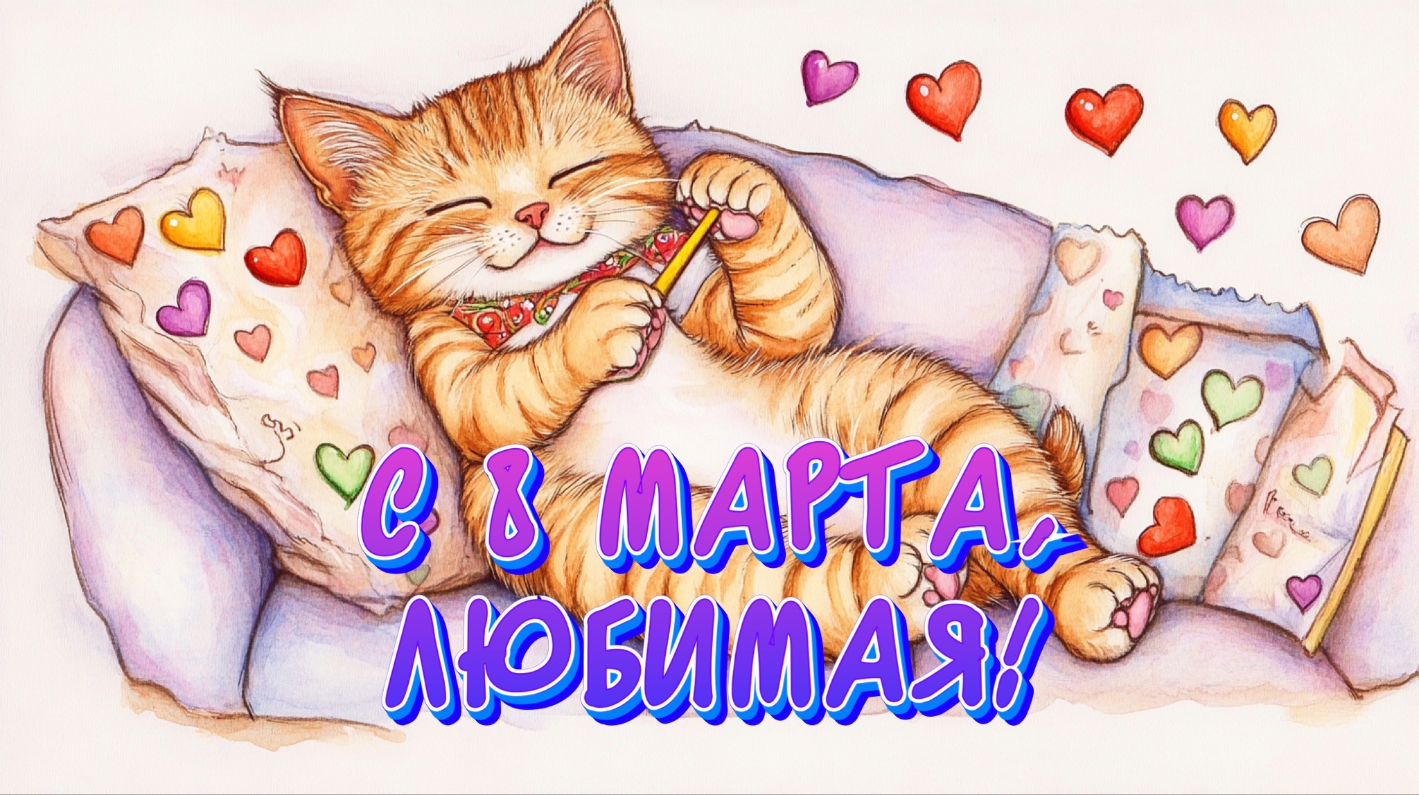Открытка с 8 марта