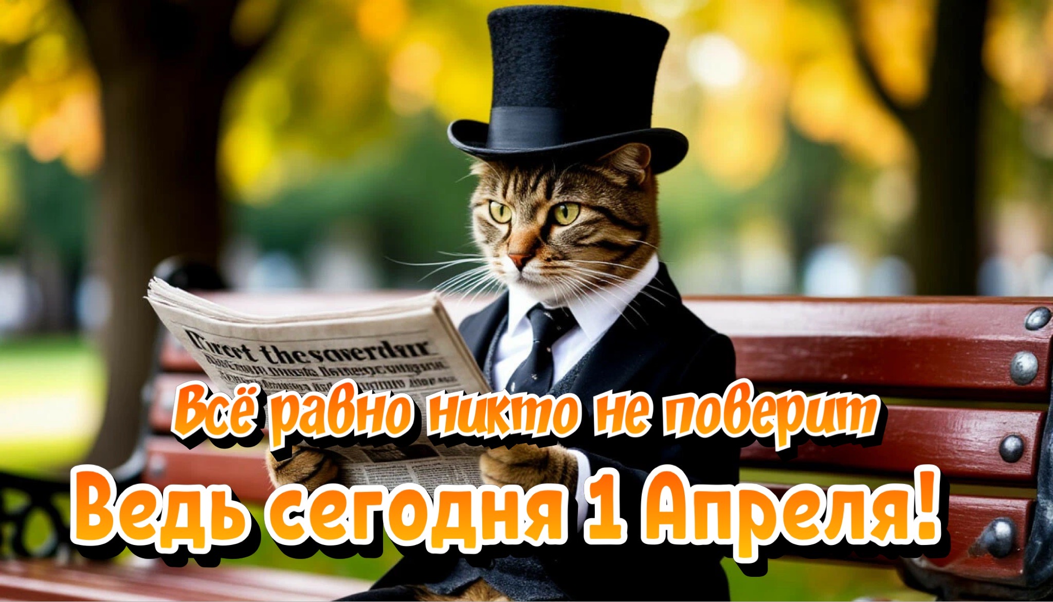 Открытка с 1 Апреля