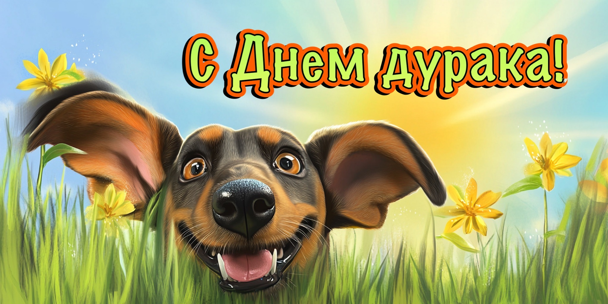 Открытка с Днем дурака