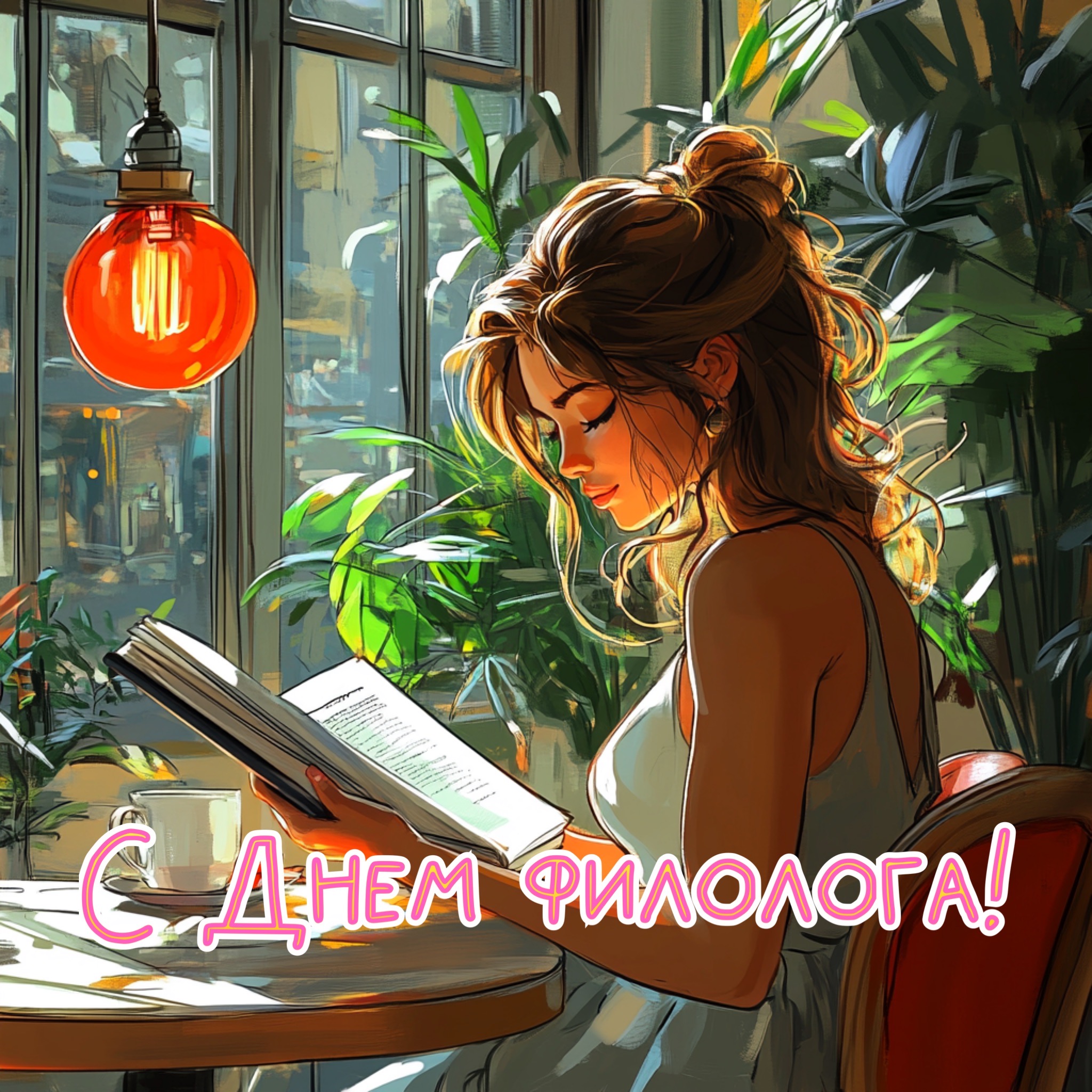 Открытка с Днем филолога