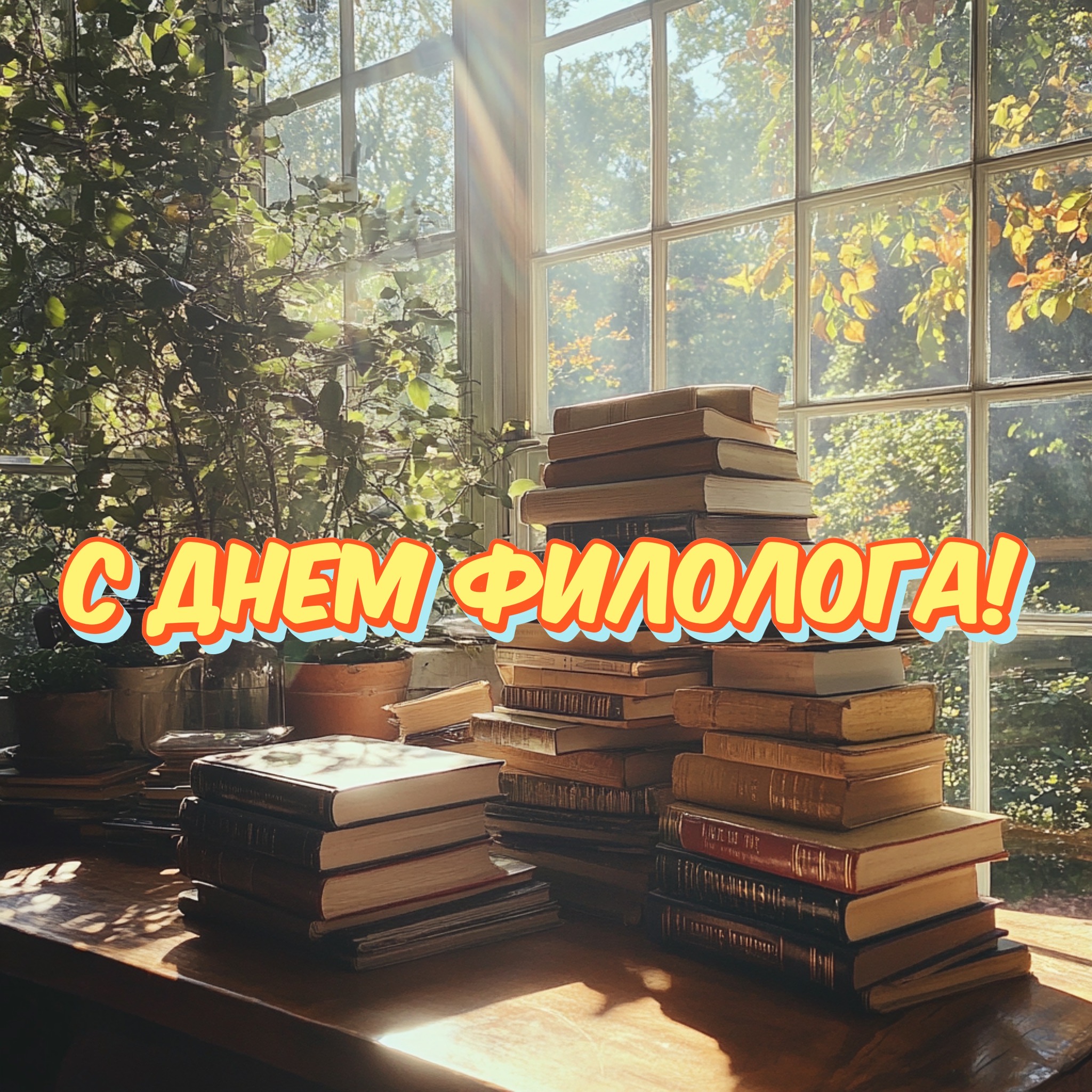 Открытка с Днем филолога