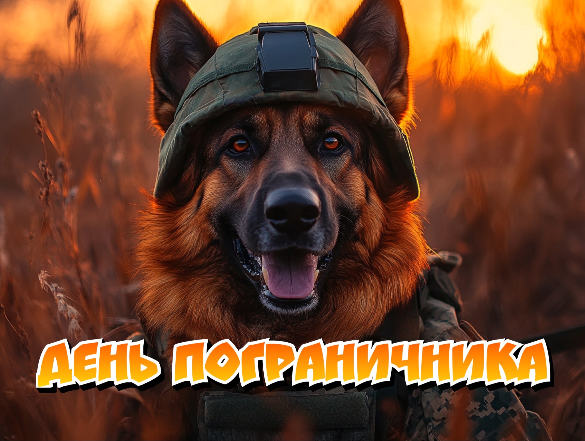 Открытка с Днем пограничника