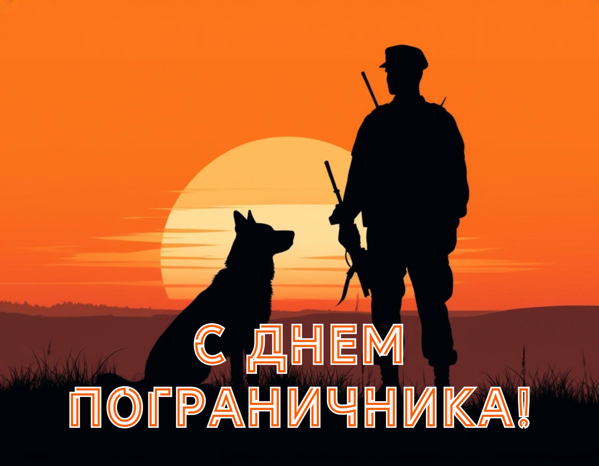 Открытка с Днем пограничника
