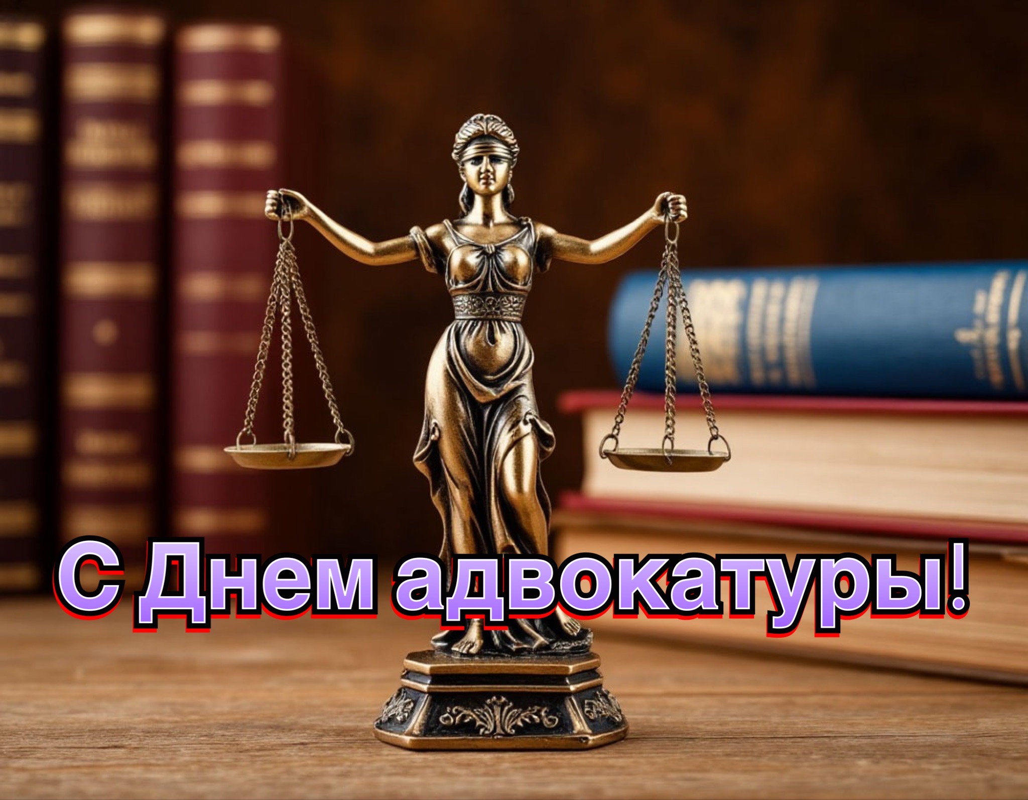 Открытка с Днем российской адвокатуры