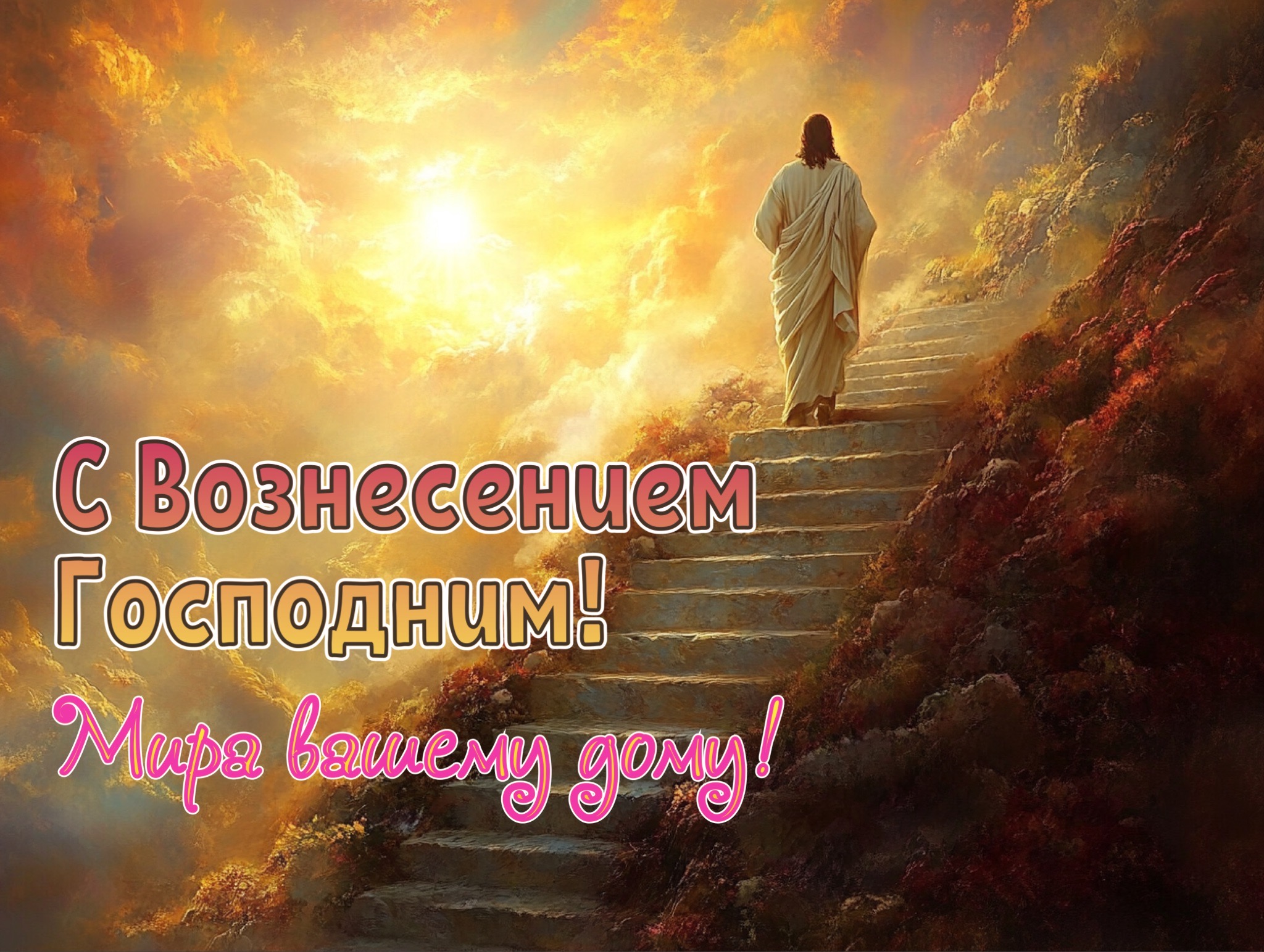 Открытка с Вознесением Господним