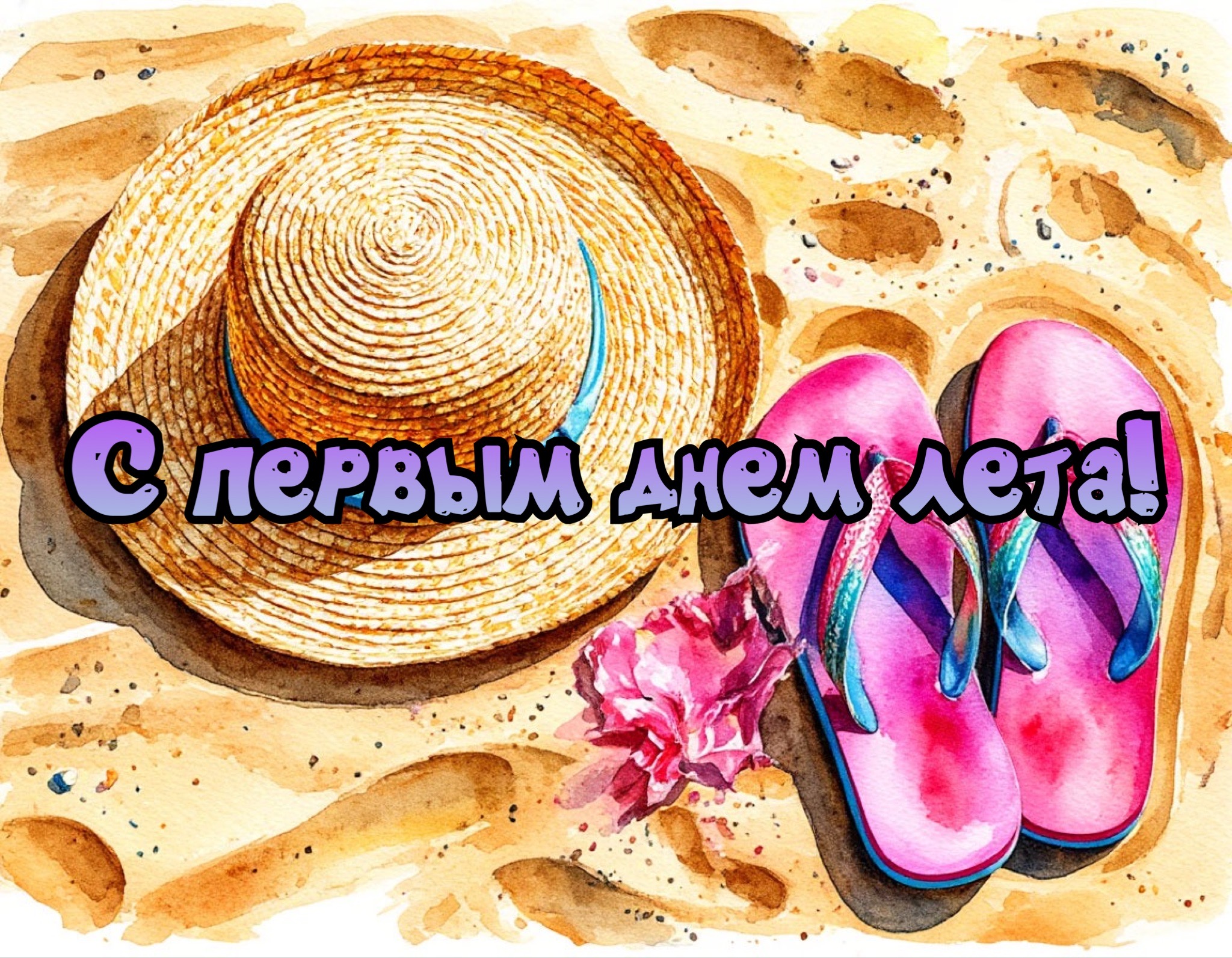 Открытка с первым днем лета