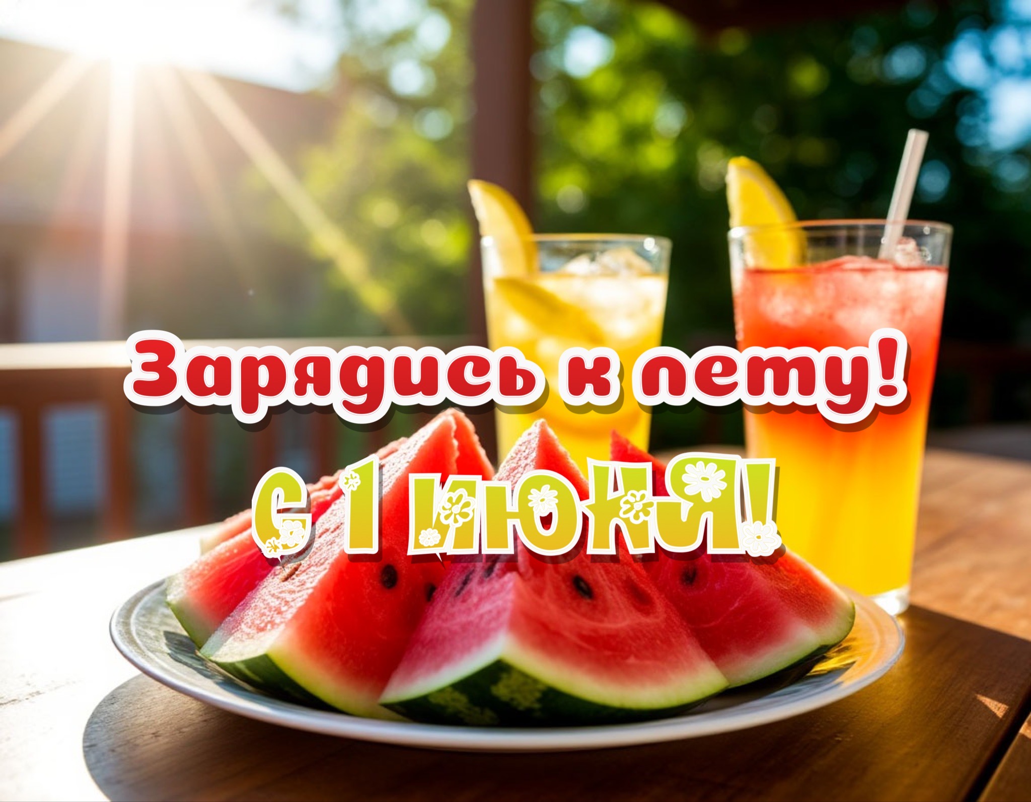 Открытка с первым днем лета