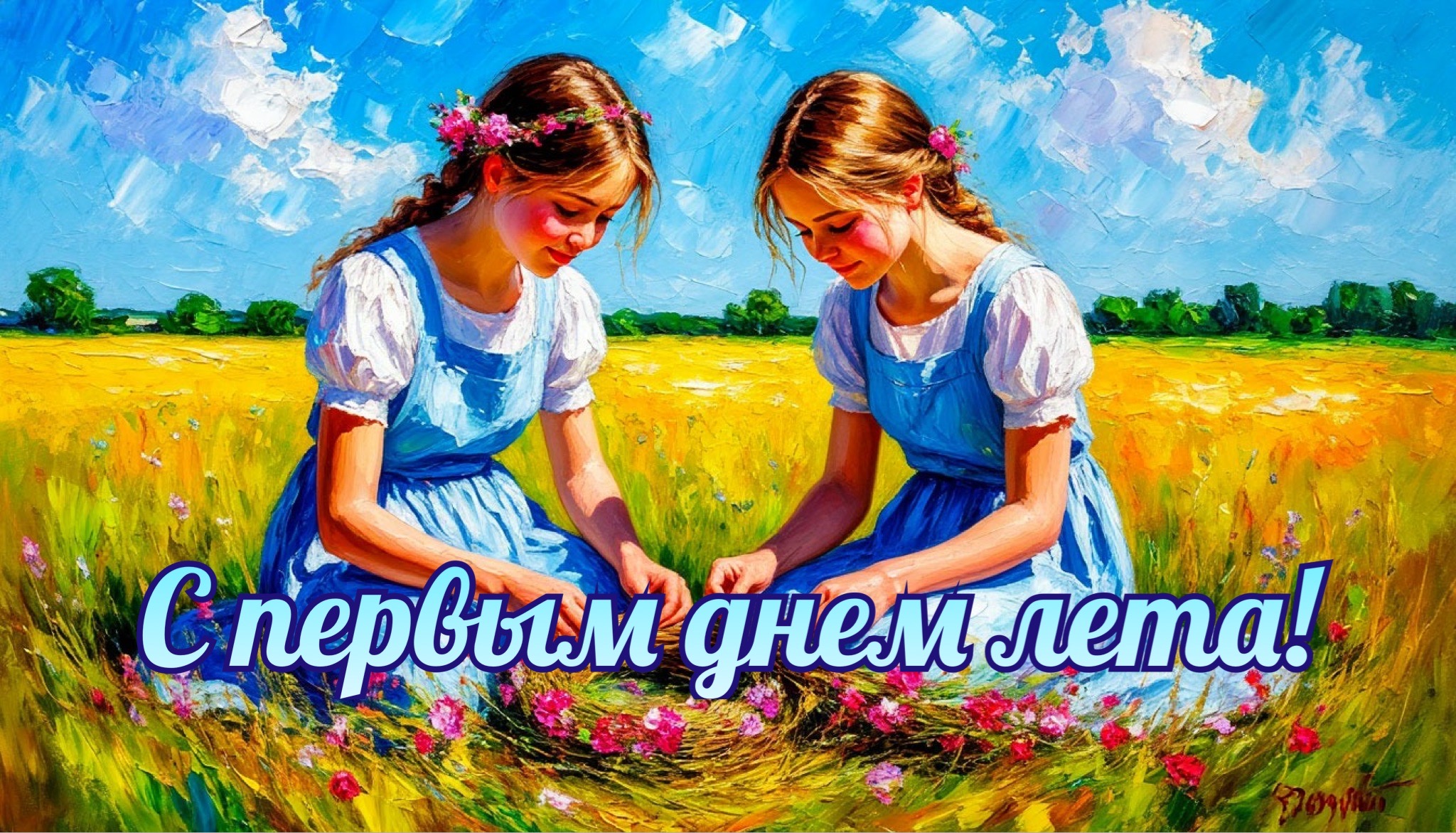 Открытка с первым днем лета