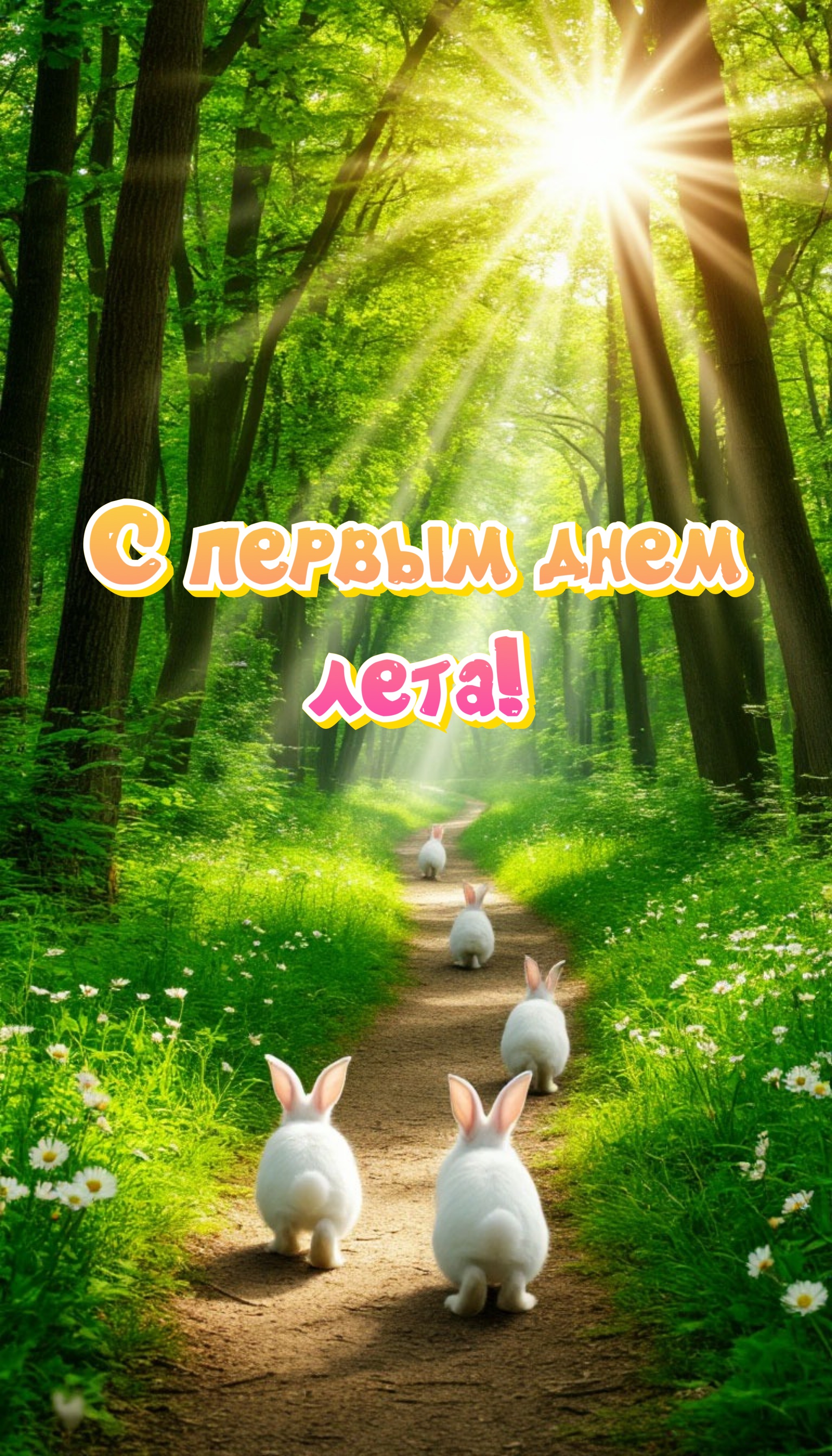 Открытка с первым днем лета