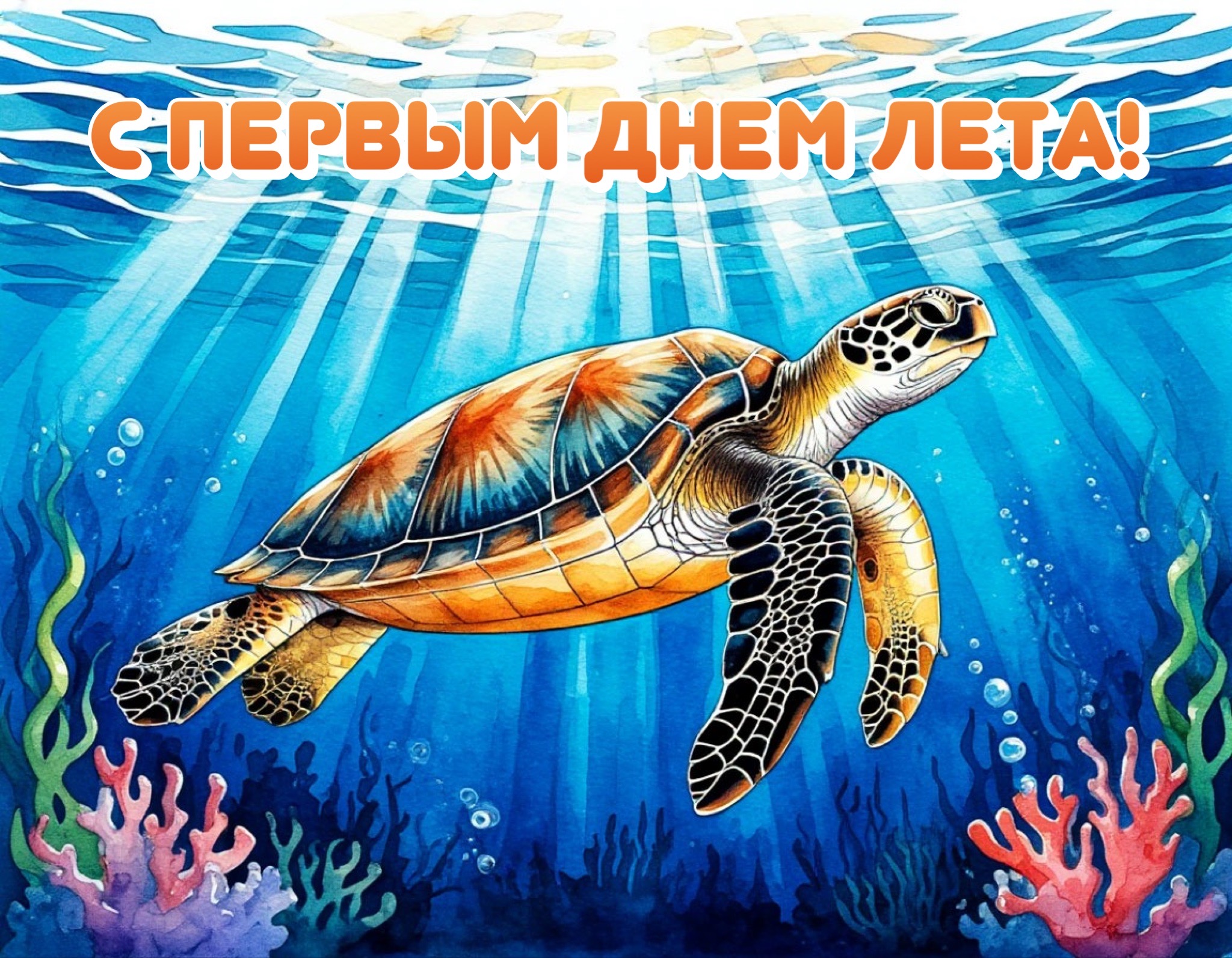 Открытка с первым днем лета