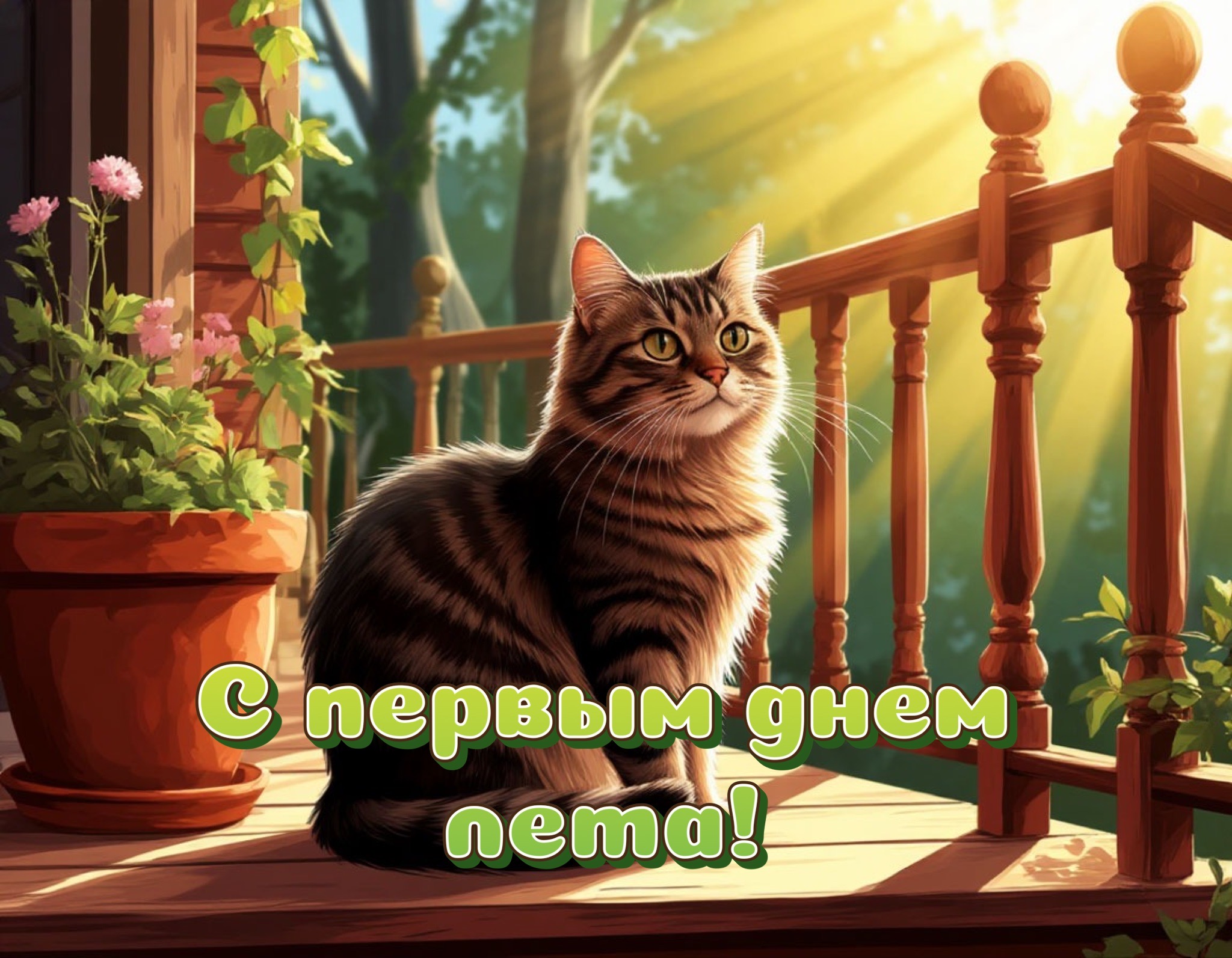 Открытка с первым днем лета