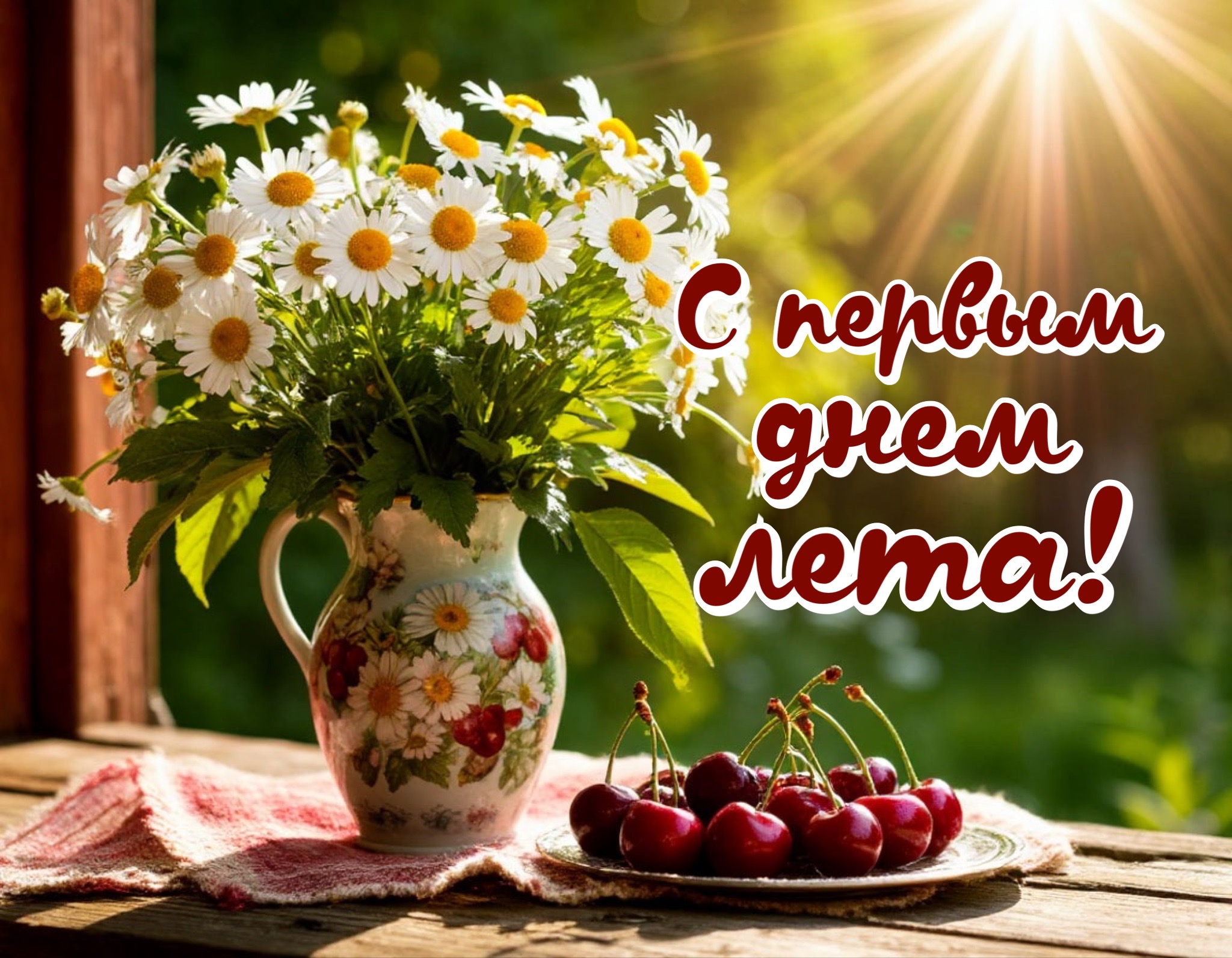 Открытка с первым днем лета