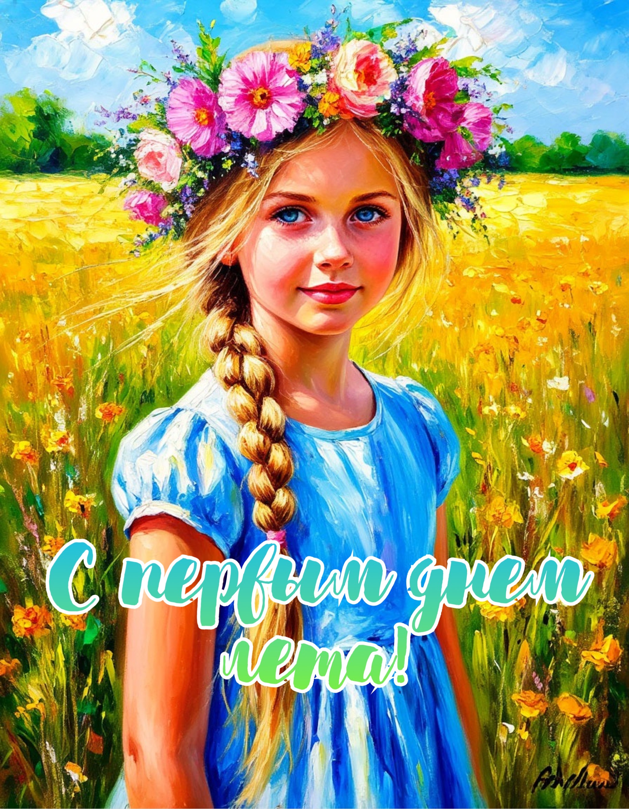 Открытка с первым днем лета
