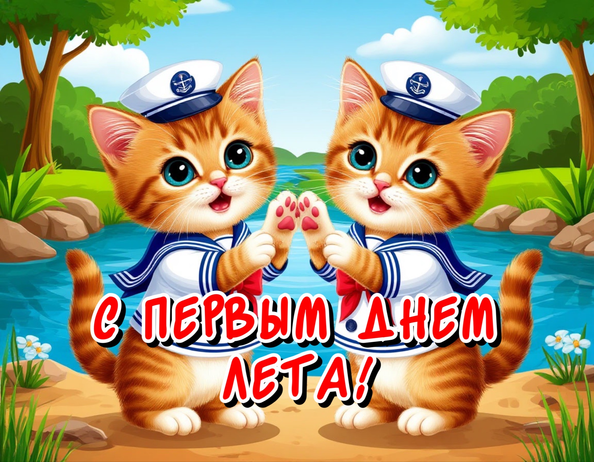 Открытка с первым днем лета
