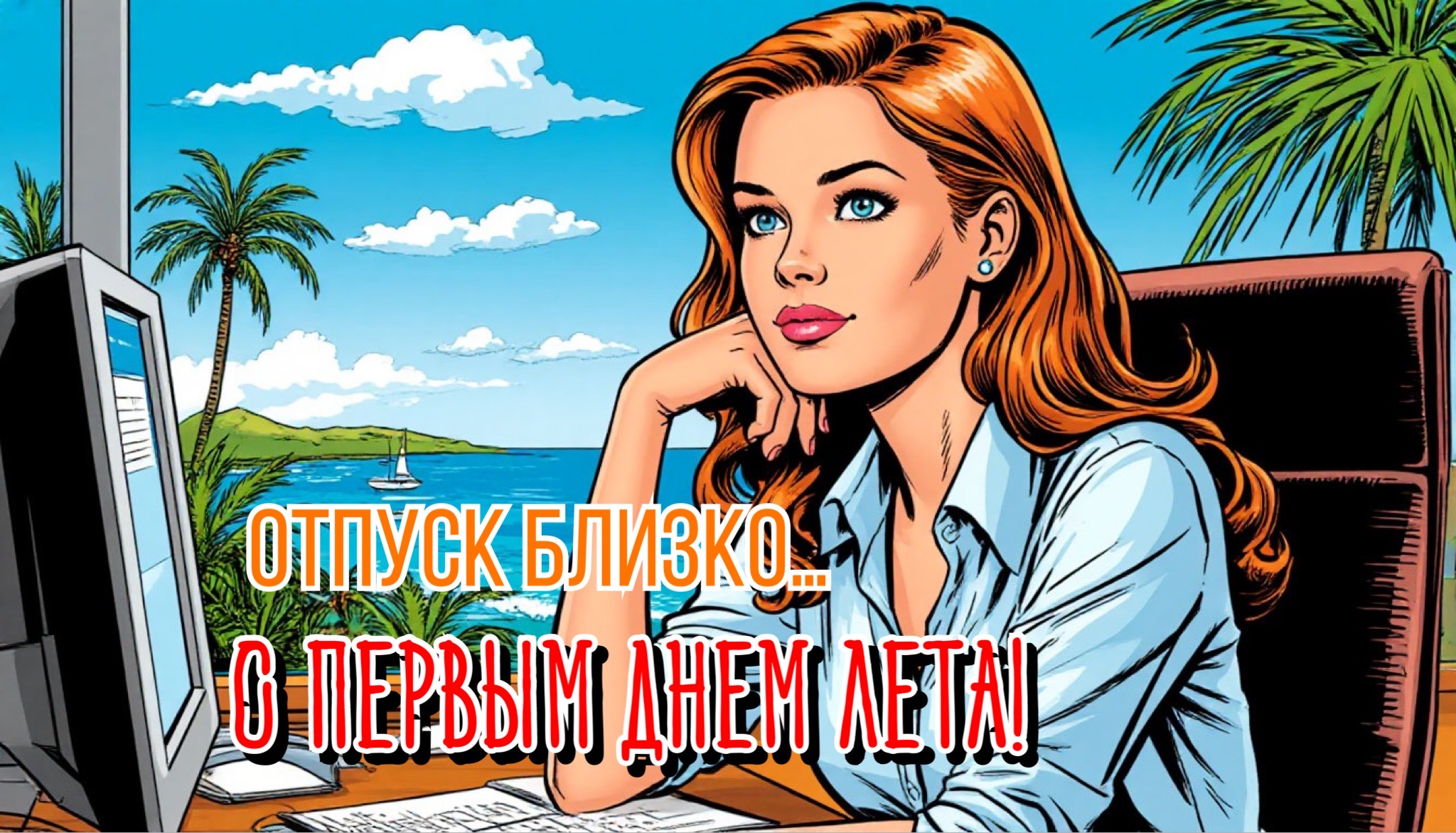 Открытка с первым днем лета