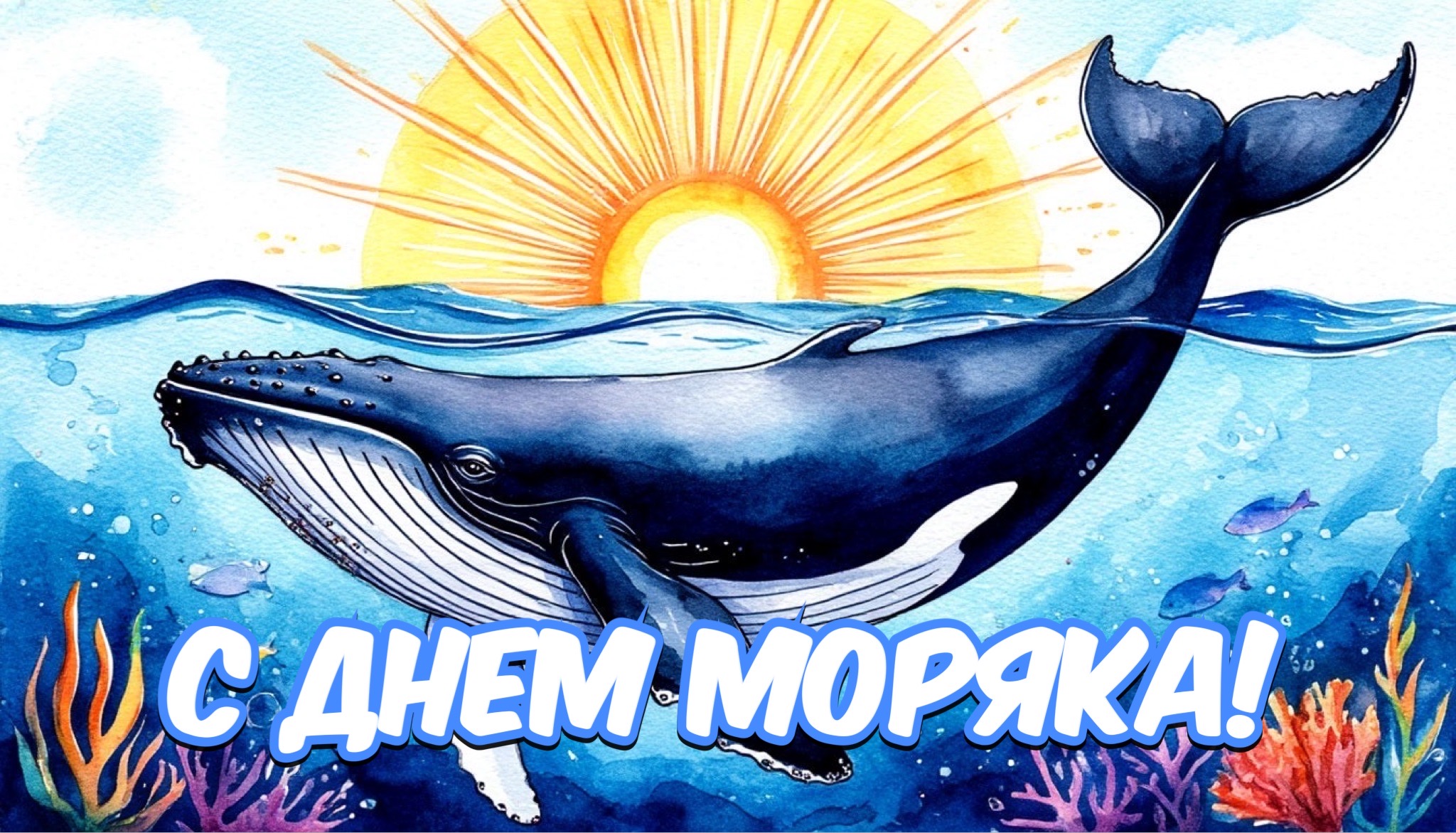 Открытка с Днем моряка