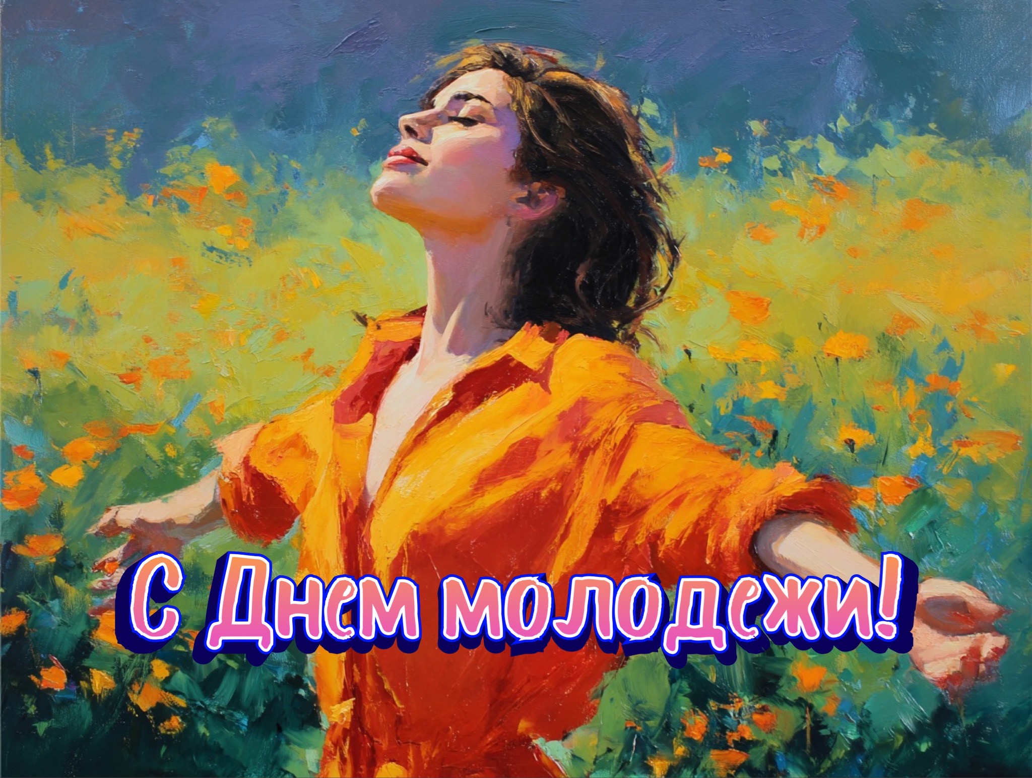 Открытка с Днем молодежи