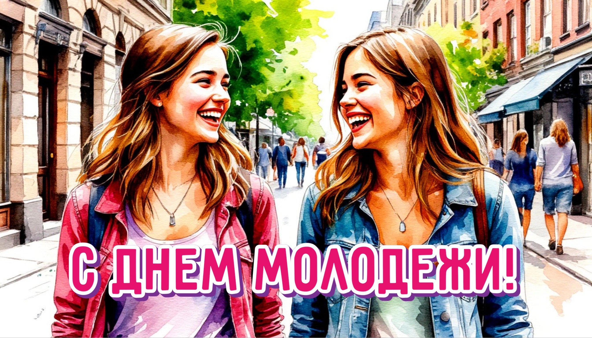 Открытка с Днем молодежи