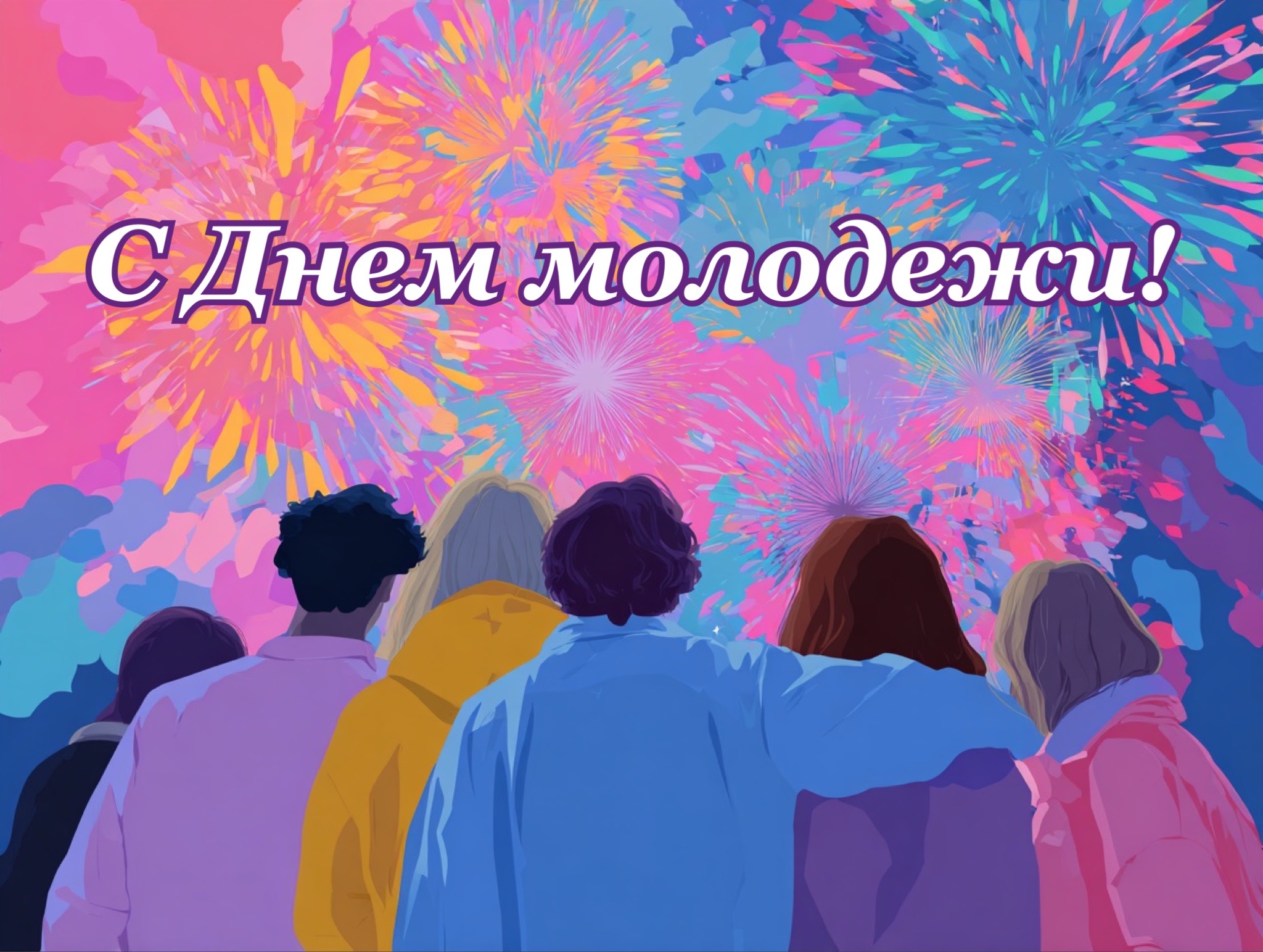 Открытка с Днем молодежи