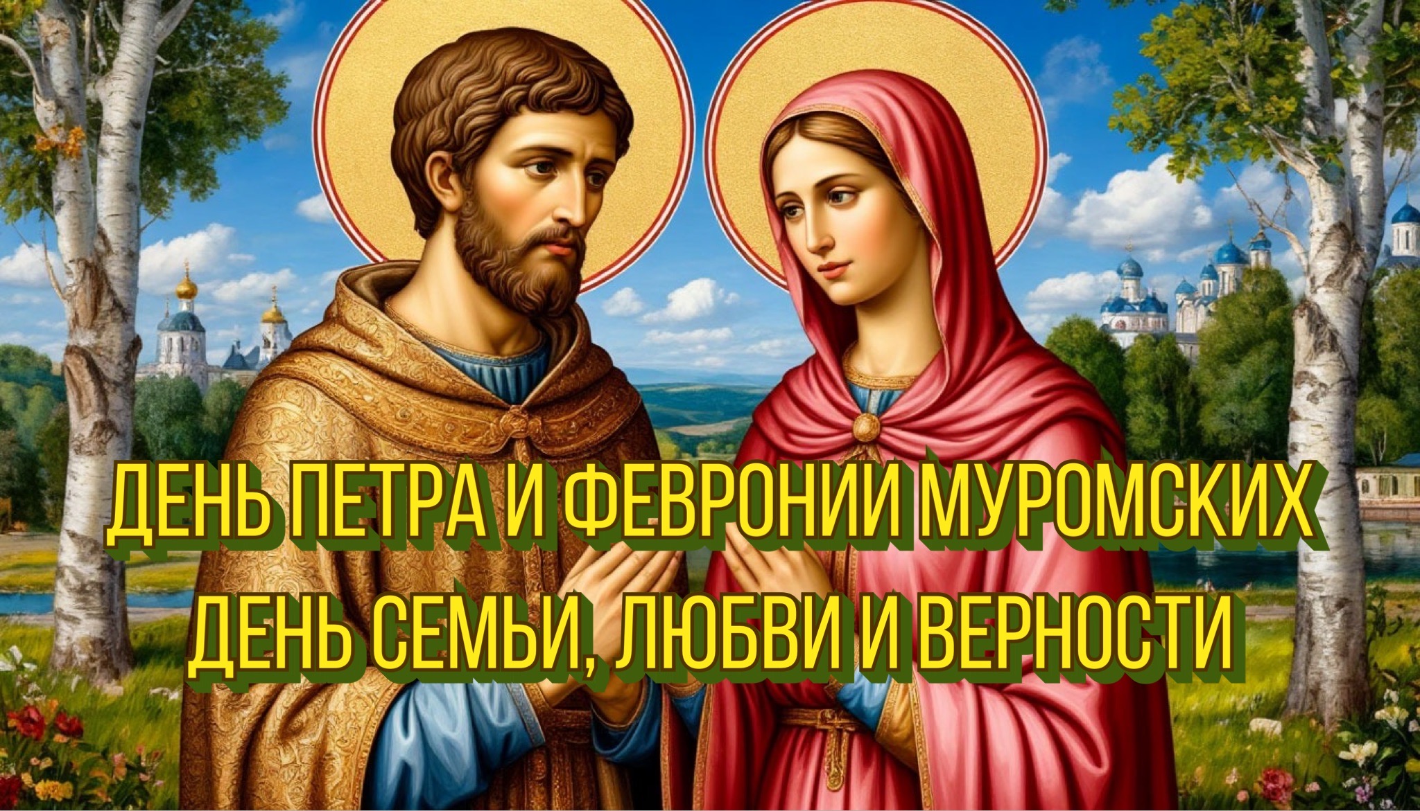 Открытка с Днем семьи, любви и верности