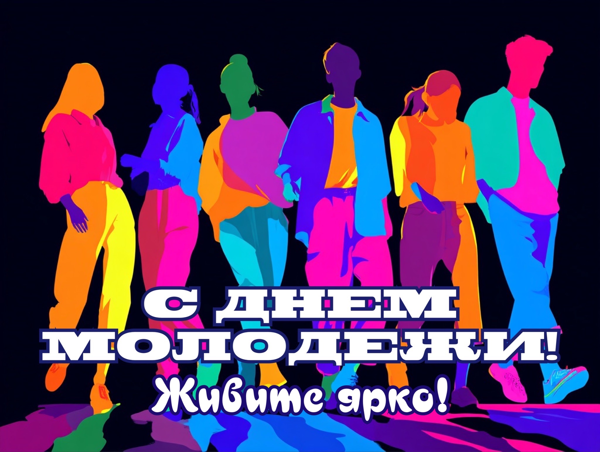 Открытка с Днем молодежи