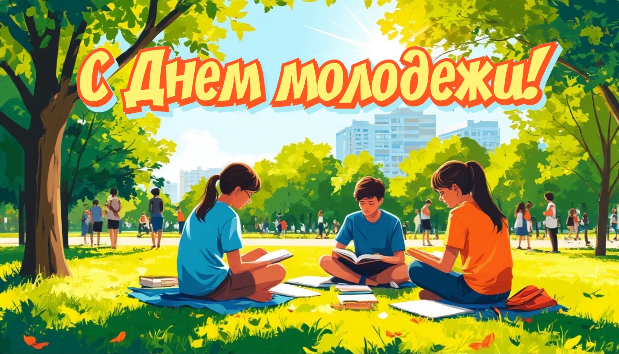Открытка с Днем молодежи
