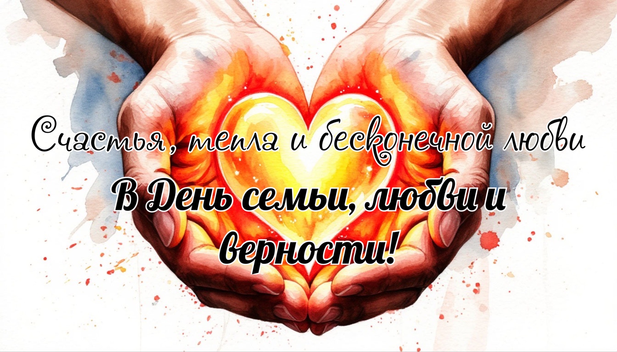 Открытка с Днем семьи, любви и верности