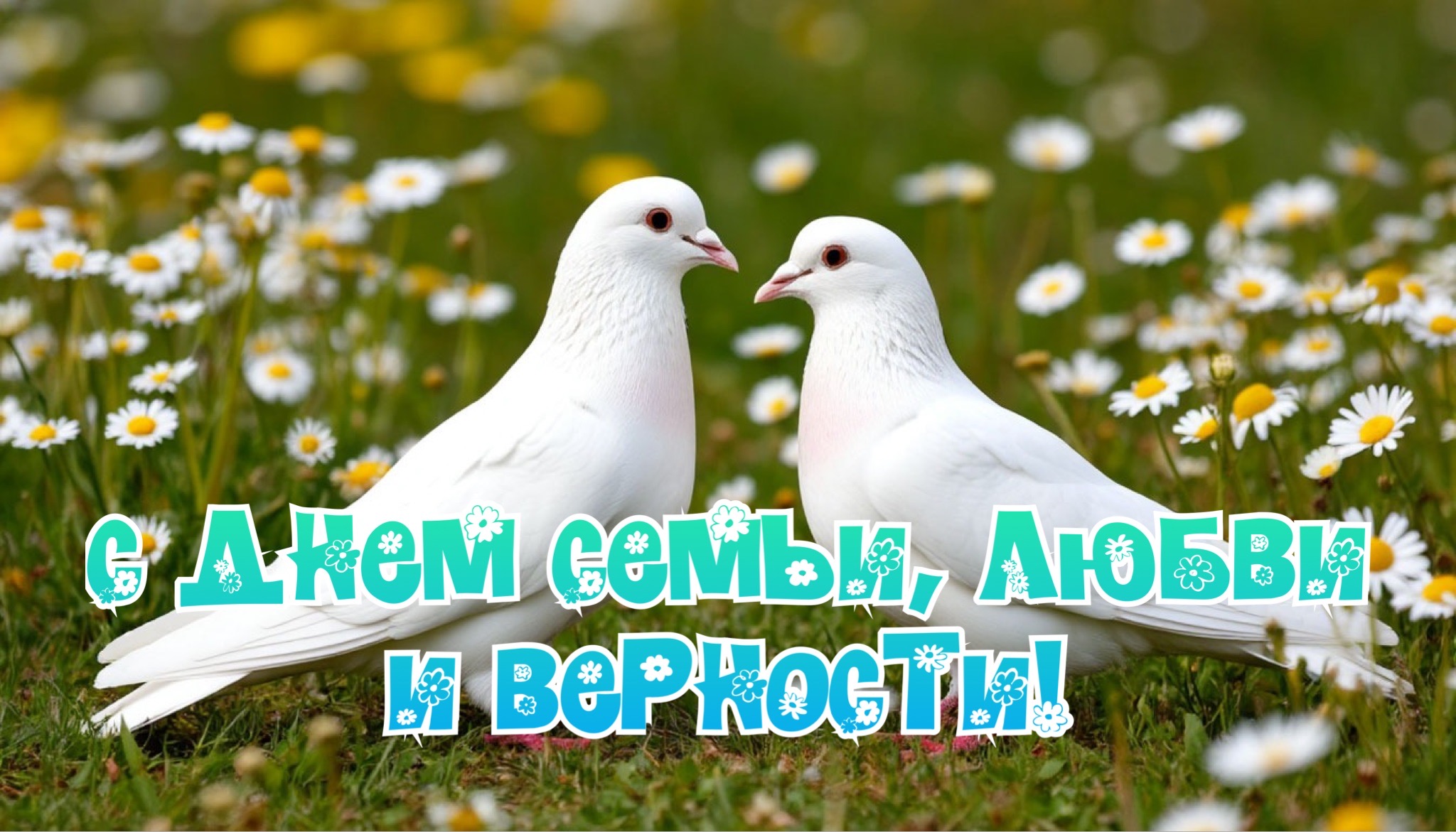 Открытка с Днем семьи, любви и верности